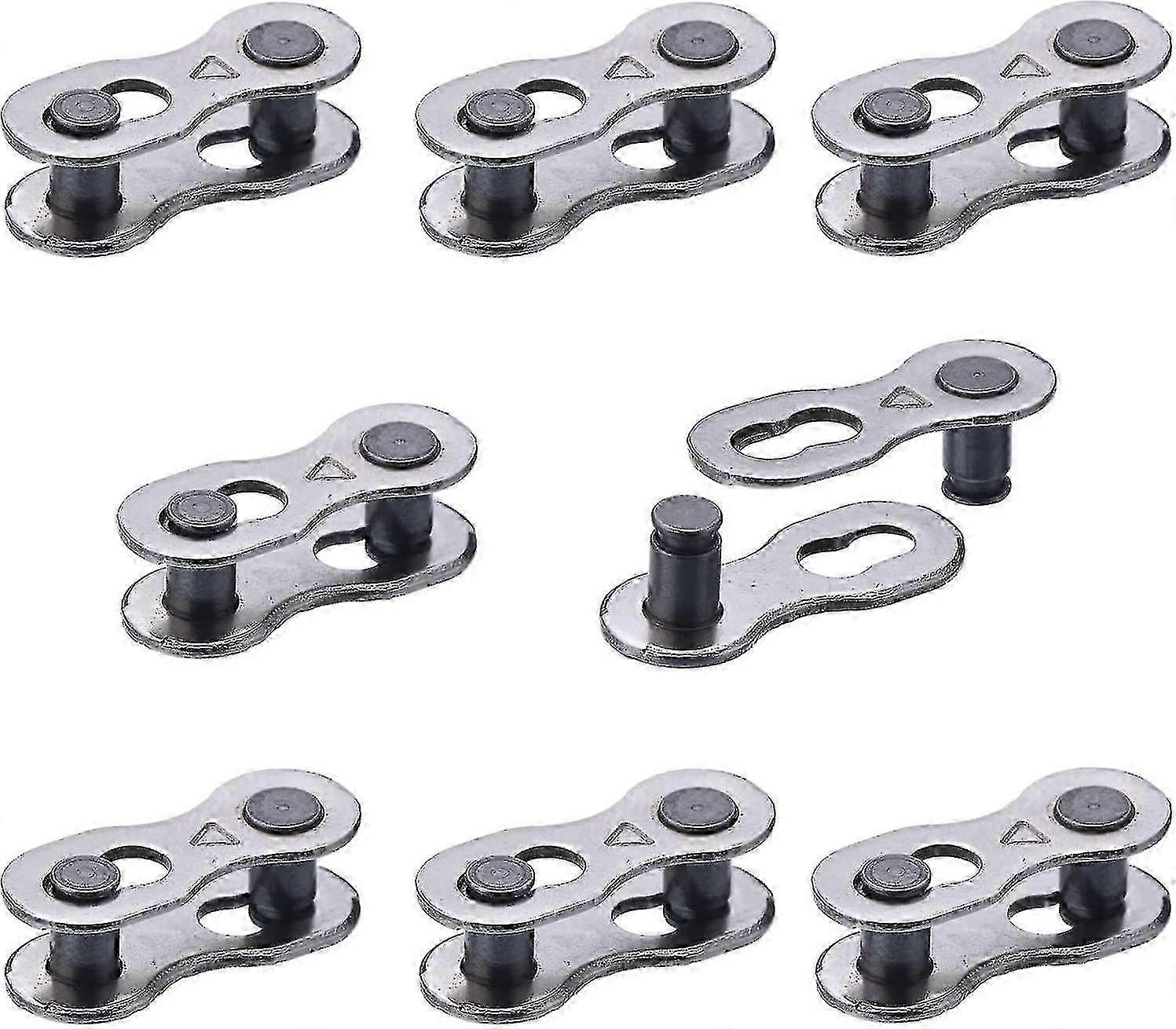 8 Pairs Bike Chain Quick Release For 6, 7, 8, 9, 10 Speed Chain, Silver, Reusable (6 7 8 Speed) Betterlifefg
