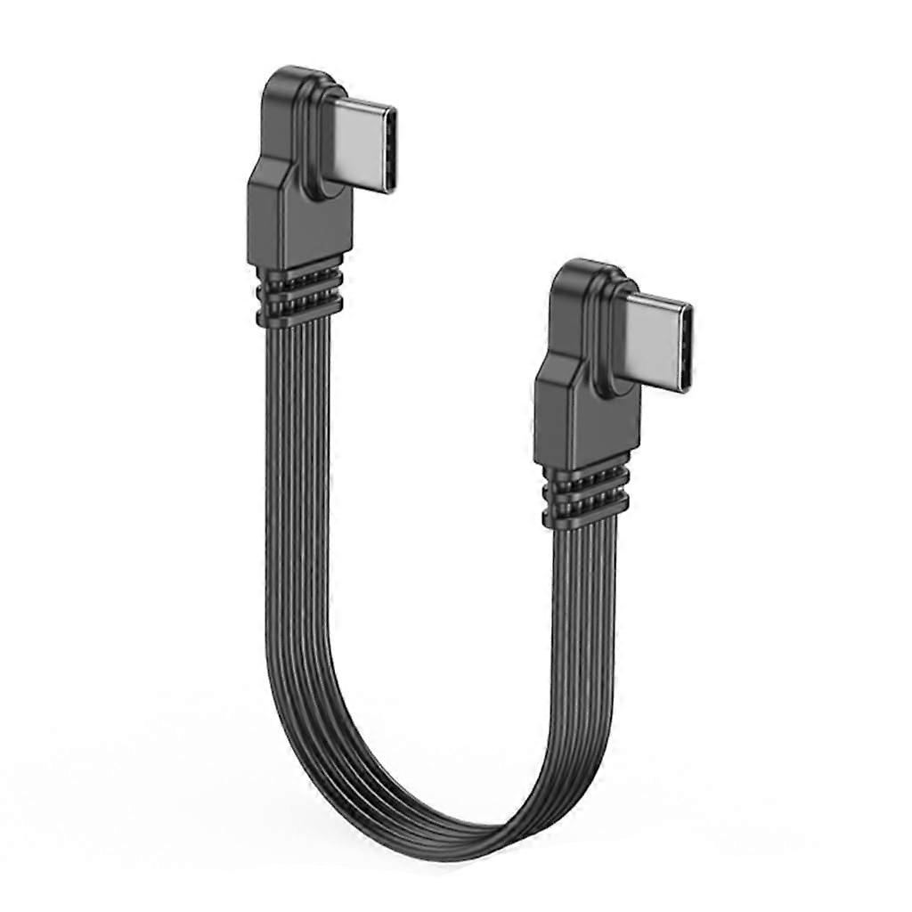 Double End USB C Data Sync Wire Straight Head/Right Angled Connectors Converter Cable 45W Type C Charging Cord Wire Line