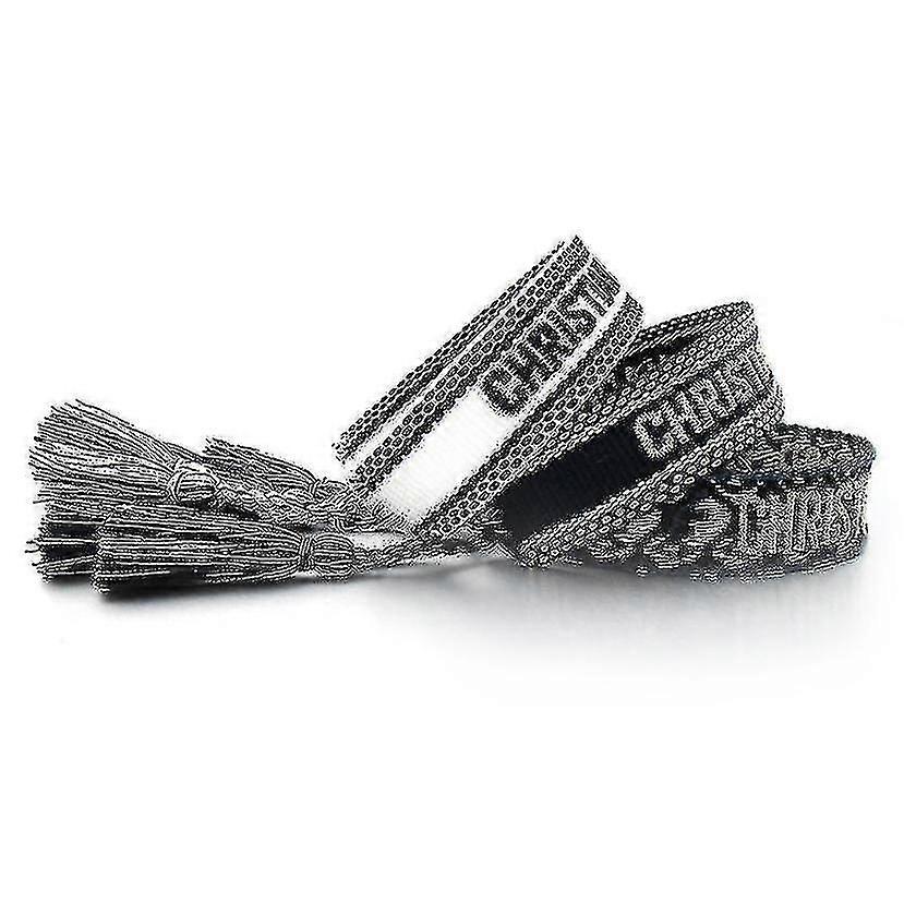 Bracelet tressé à la main réglable avec frange-e