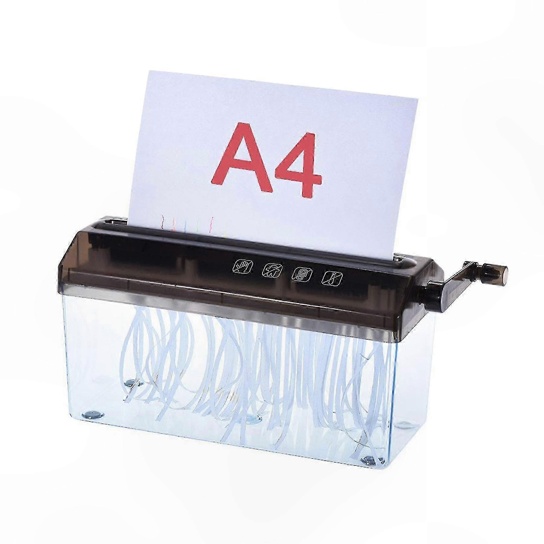 Hand-Powered Paper Shredder for A4 Documents and Files