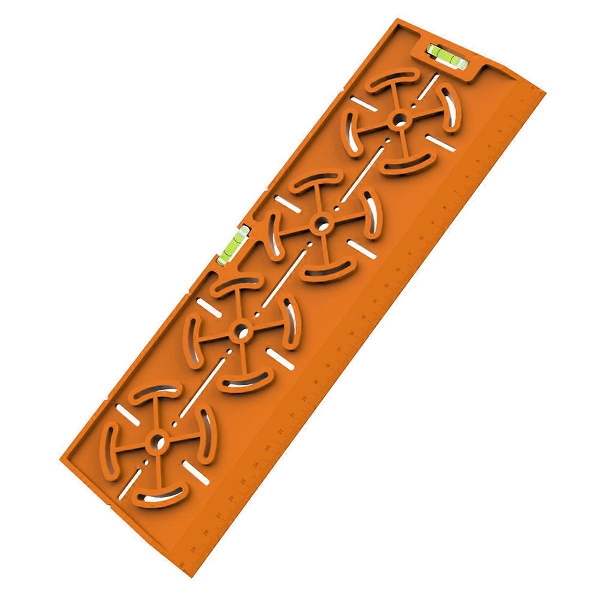 Drilling Template with Spirit Level and 30 cm Ruler - for Sockets