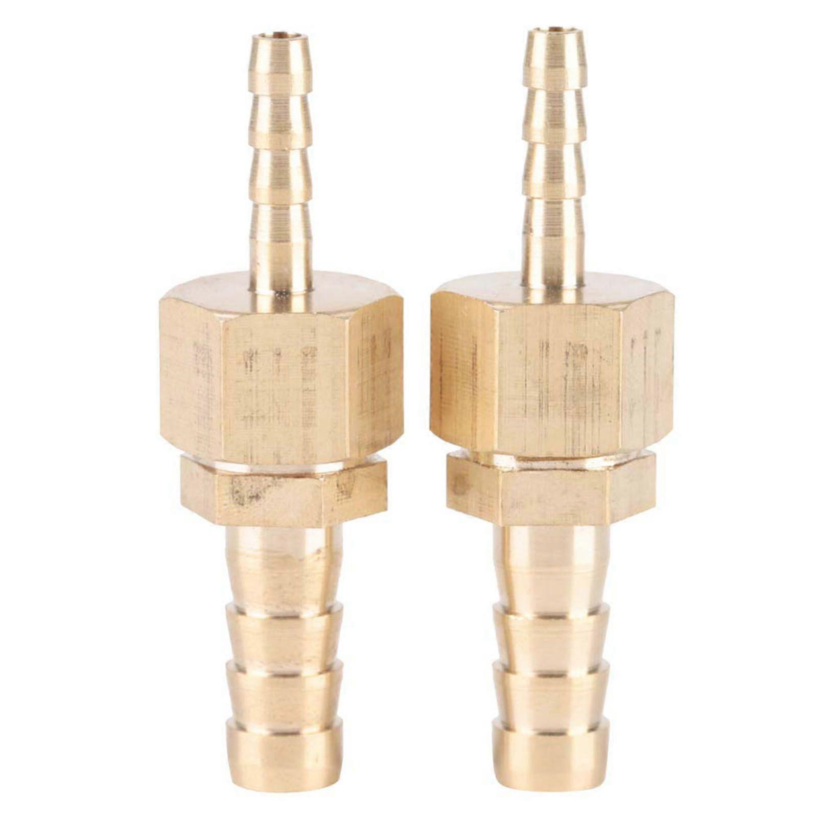 2pcs 4--8mm Brass Fitting Hose Barb Tail Reducer Reducing Plug Connector