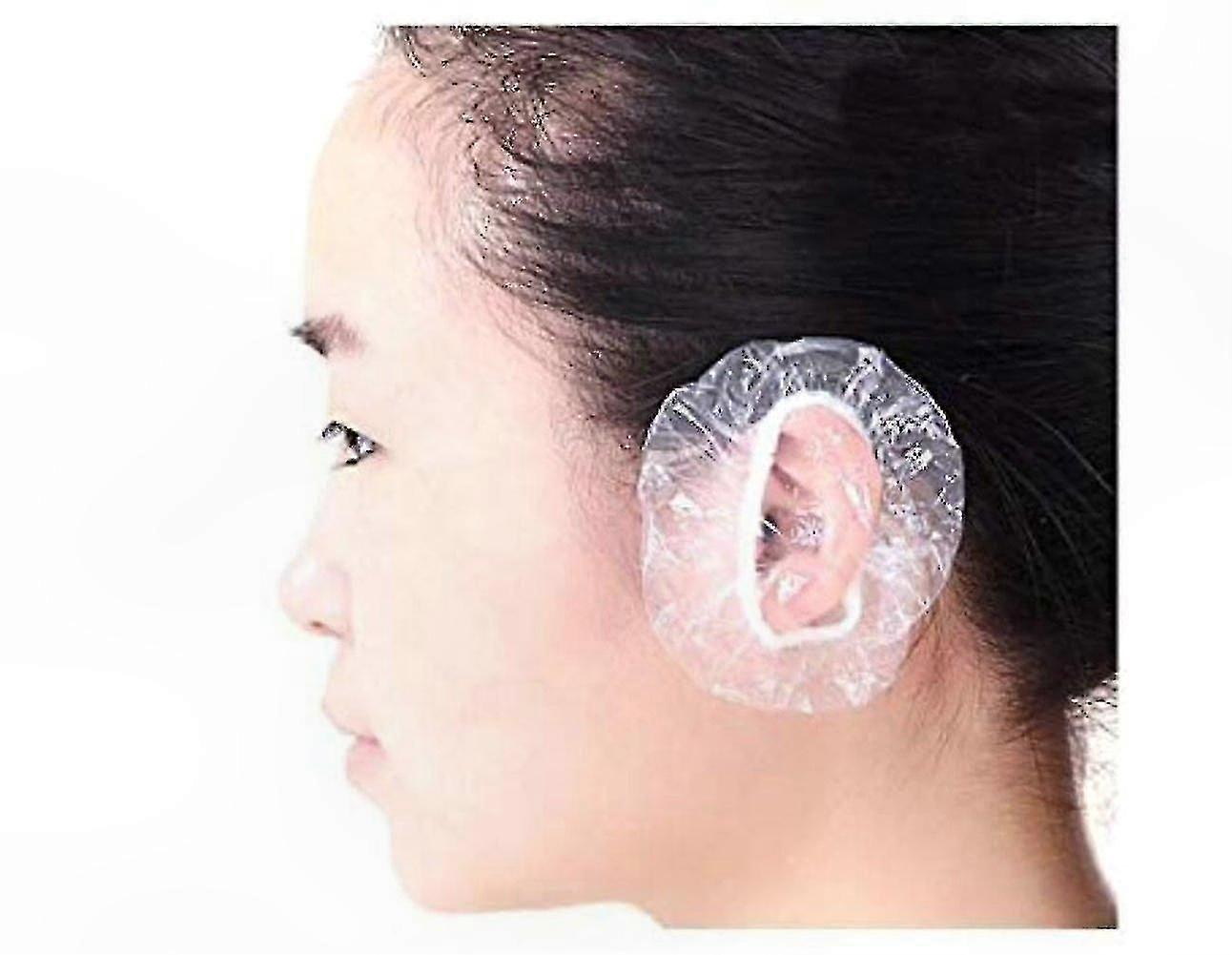 Disposable Waterproof Transparent Ear Protectors, 100 Count