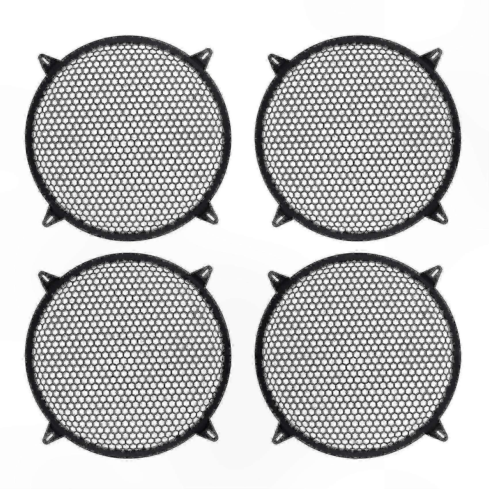 Universal 10" Subwoofer Speaker Grill Cover - 4-Pack Mesh Design for Car o Systems