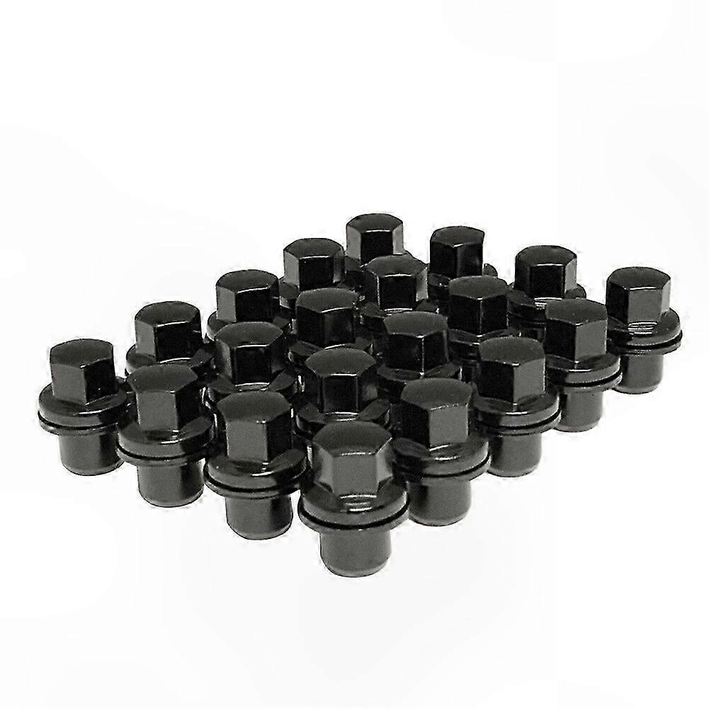 Black Lug Nuts M14x1.5, 20-Pack for SUVs and Trucks