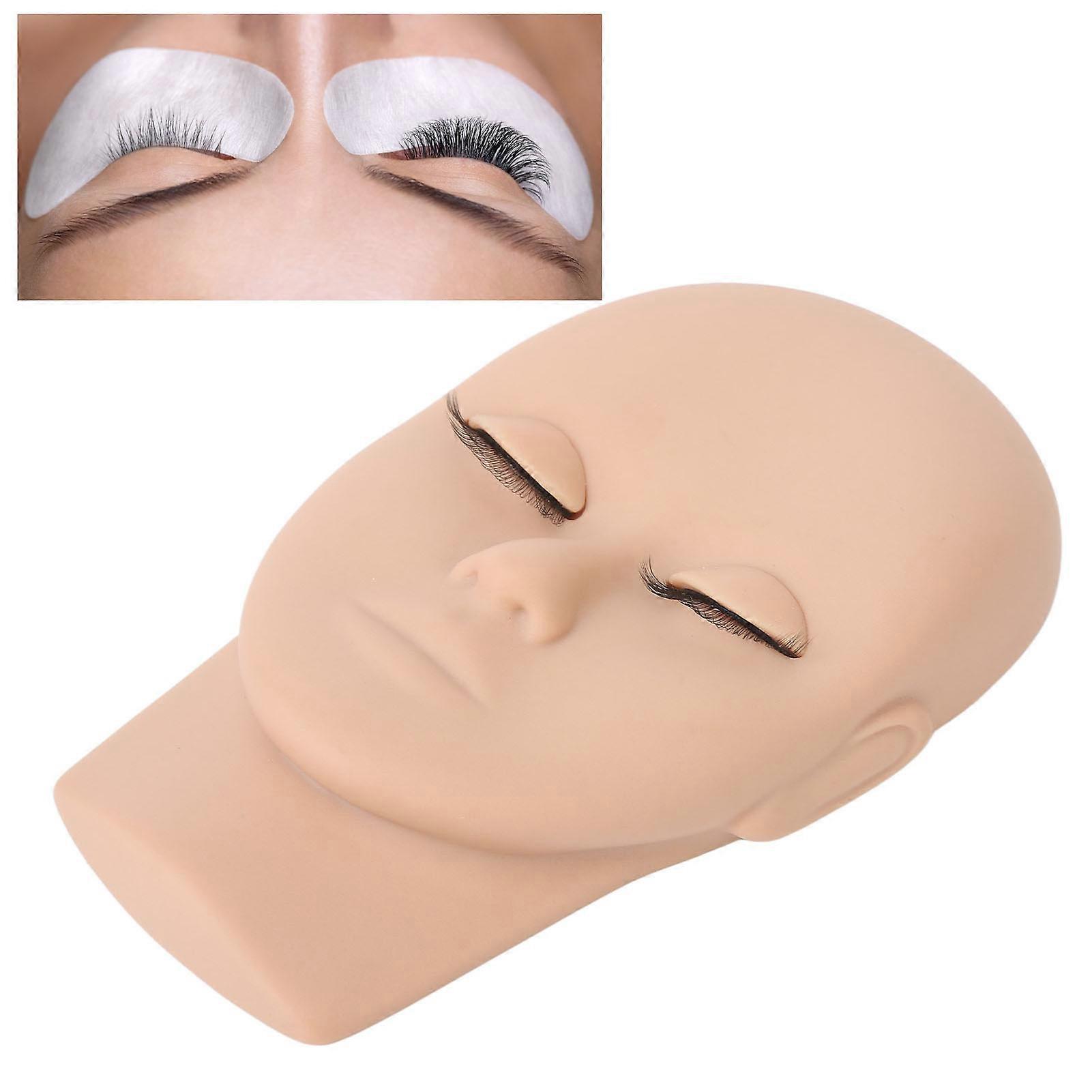 Eyelash Mannequin Head Double Layer 17.5x10.7cm Light Brown
