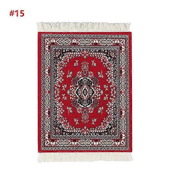 Persian Mini Woven Carpet, Mouse Pad, Retro Style Carpet, Pattern Cup, Laptop