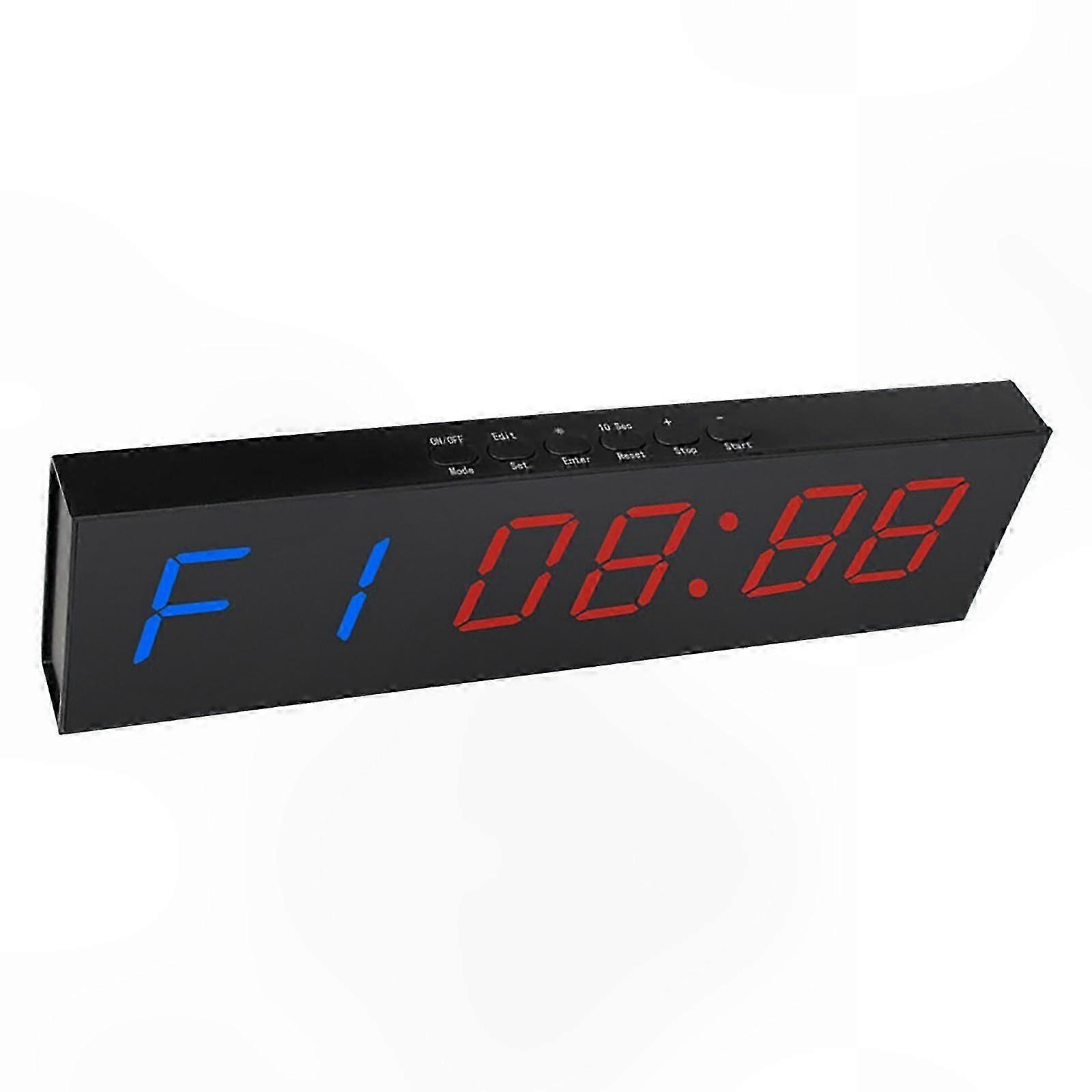 Fitness Timer with Remote Control, LED Countdown and Countup Clock, Interval Stopwatch for Workouts