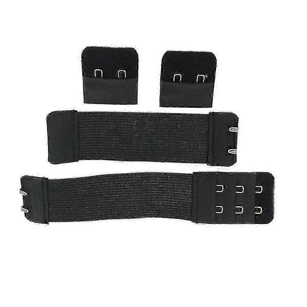 Lady Comfortable Bra Extender Extension Strap Wig Elastic Band diy-Black 3cm-