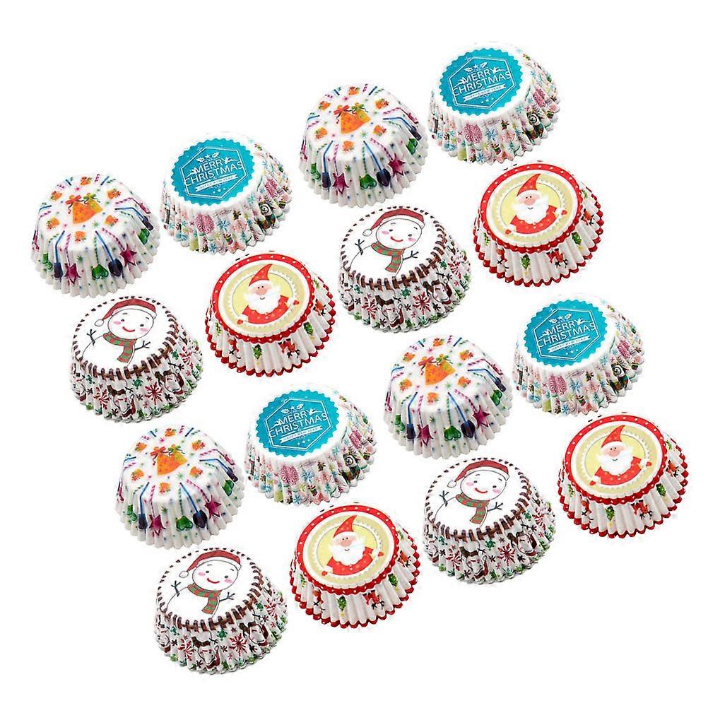 400Pcs Greaseproof Cake Tray For Birthday Parties And Baby Showers Christmas Pattern Assorted Color Round