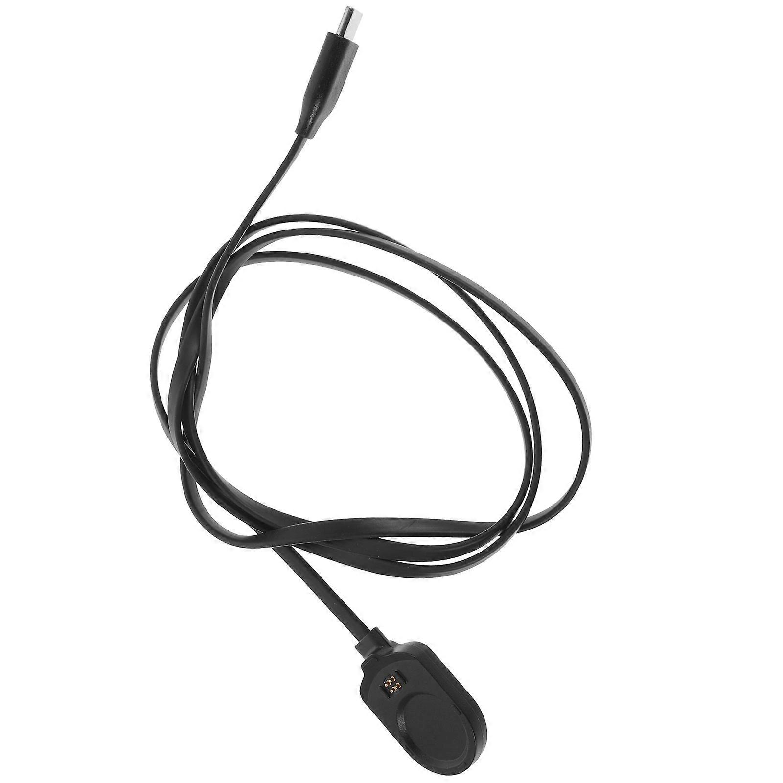 Magnetic Charging Cable for Smartwatch with Type C Connector Black PVC Compact and Lightweight 0.5m