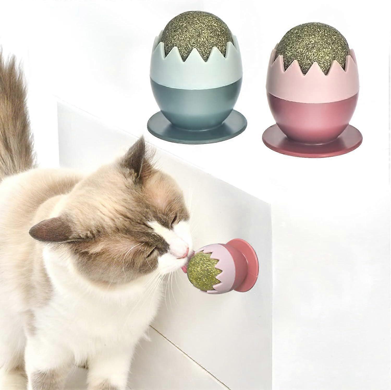 Catnip Balls Toys for Cats. Rotating Edible Kitty Toy for Cats to Licking. Teeth