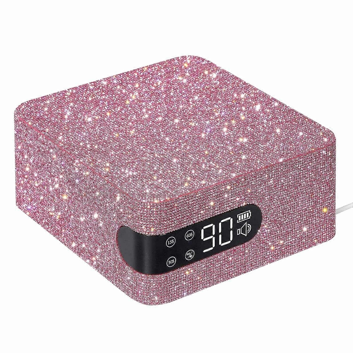 Nail lamp UV LED 96W with 4 timer settings, plug-in fast curing lamp - pink