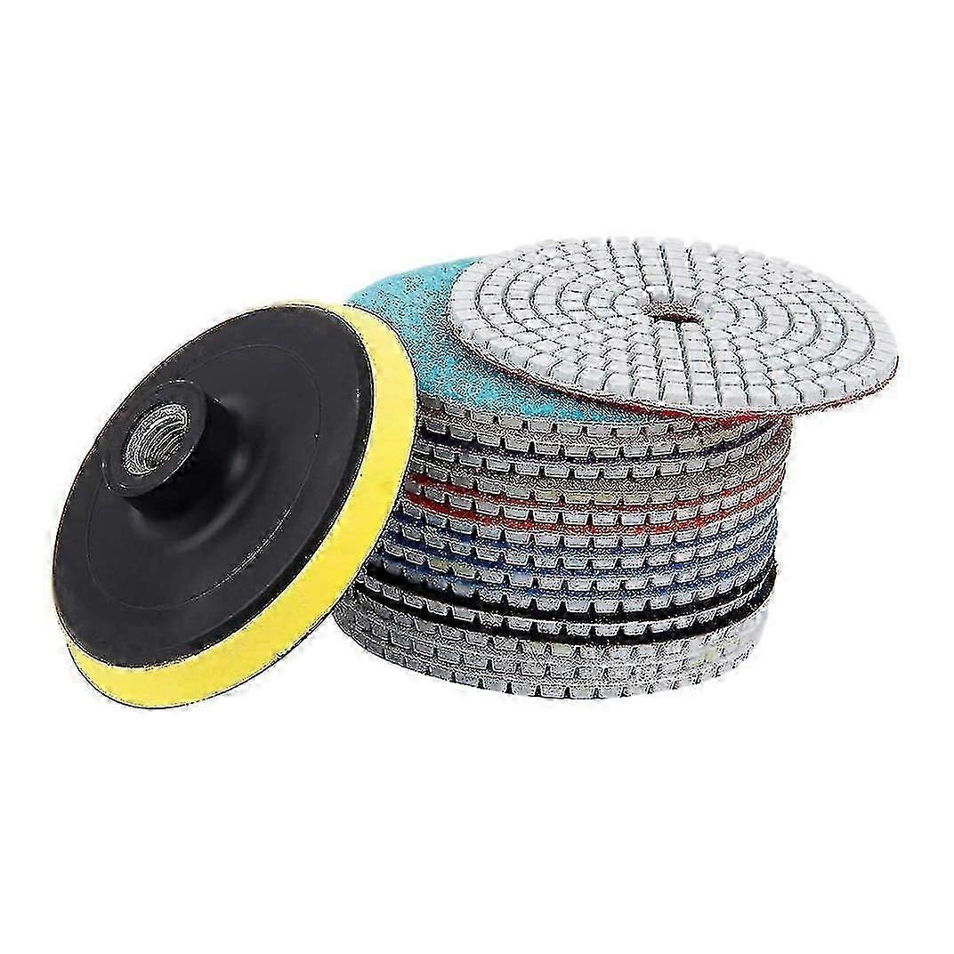 15 قطع الماس تلميع منصات كيت 4 بوصة 100MM الرطب / الجاف للجرانيت حجر الخرسانة الرخام تلميع U