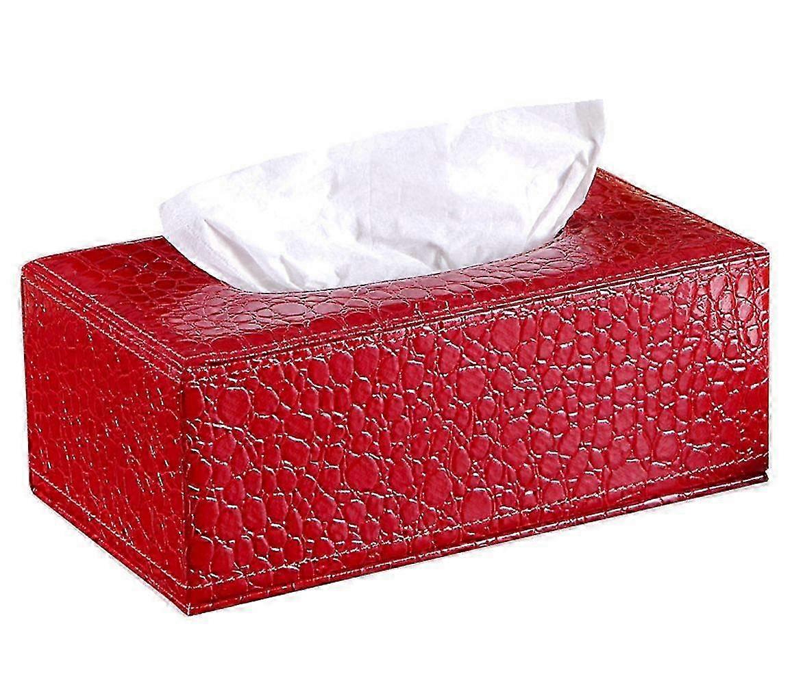 Faux Leather Rectangular Tissue Box Holder for Home Decoration 2025