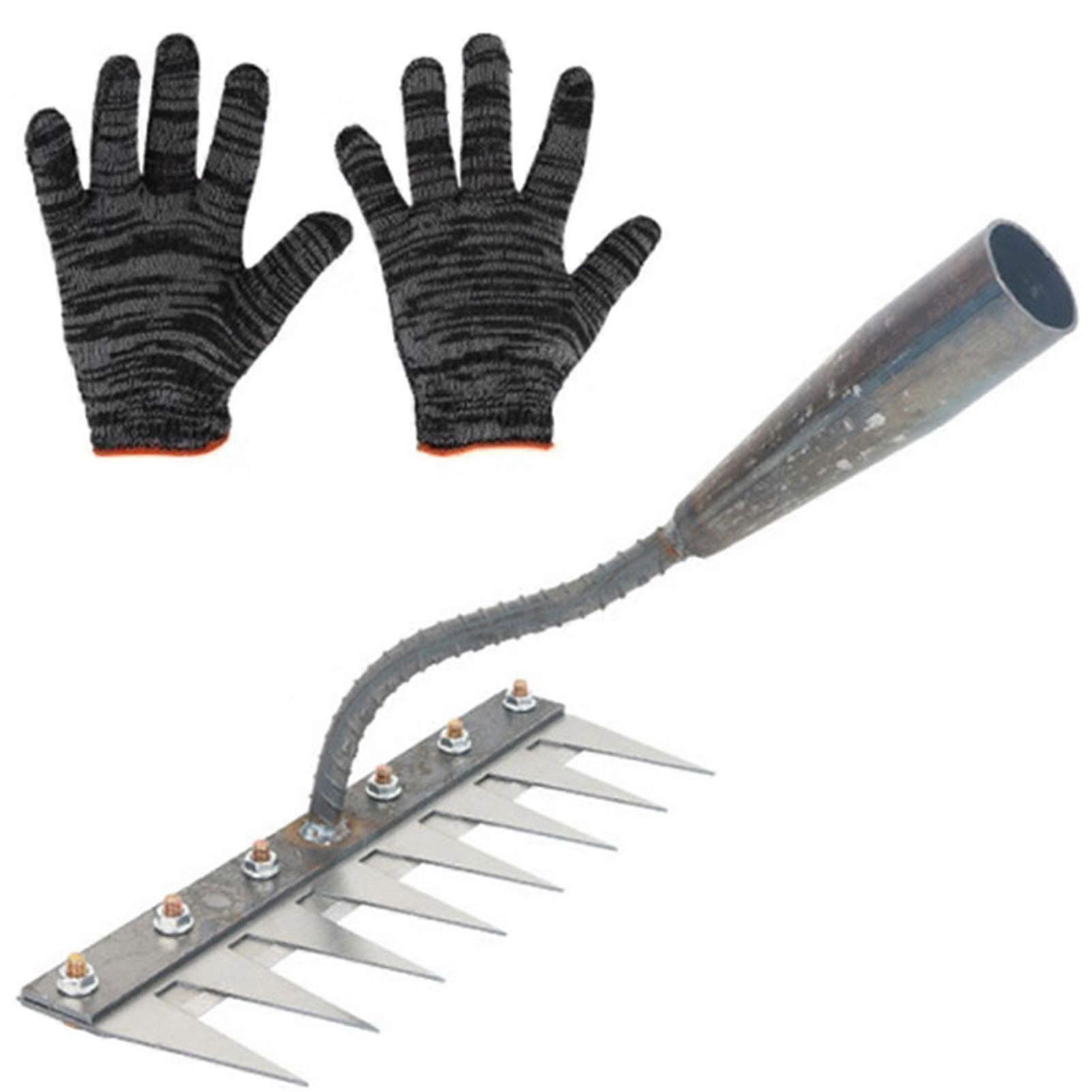 Heavy-Duty Iron Weeding Rake Handheld Weed-Pullers For Household Yard