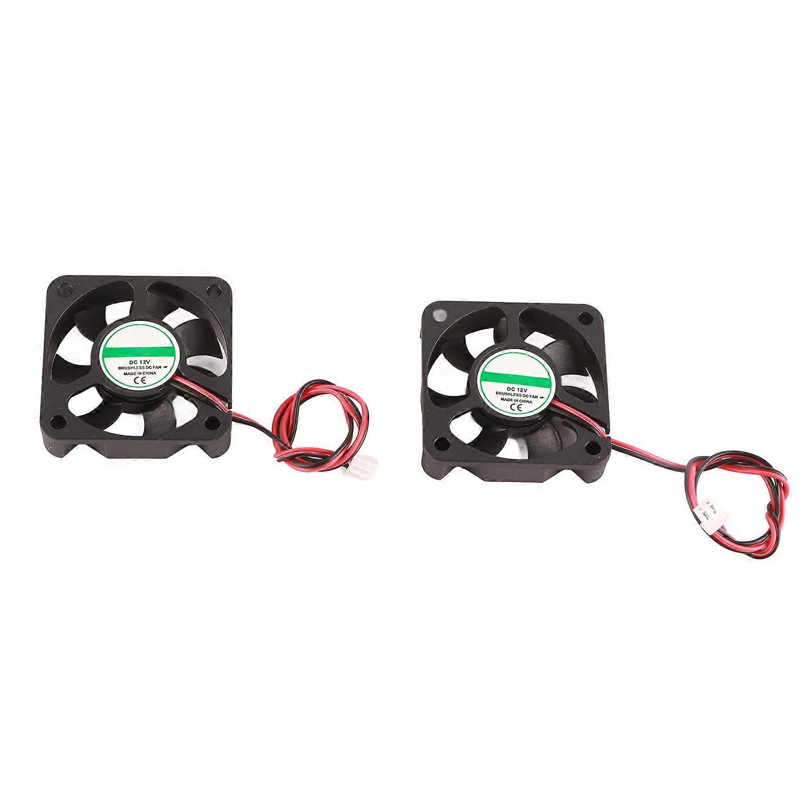 2 stuks 3D-printer accessoire DIY 5010 koelventilator 2-pins 12V 4000 6500 RPM 30dB 814CFM