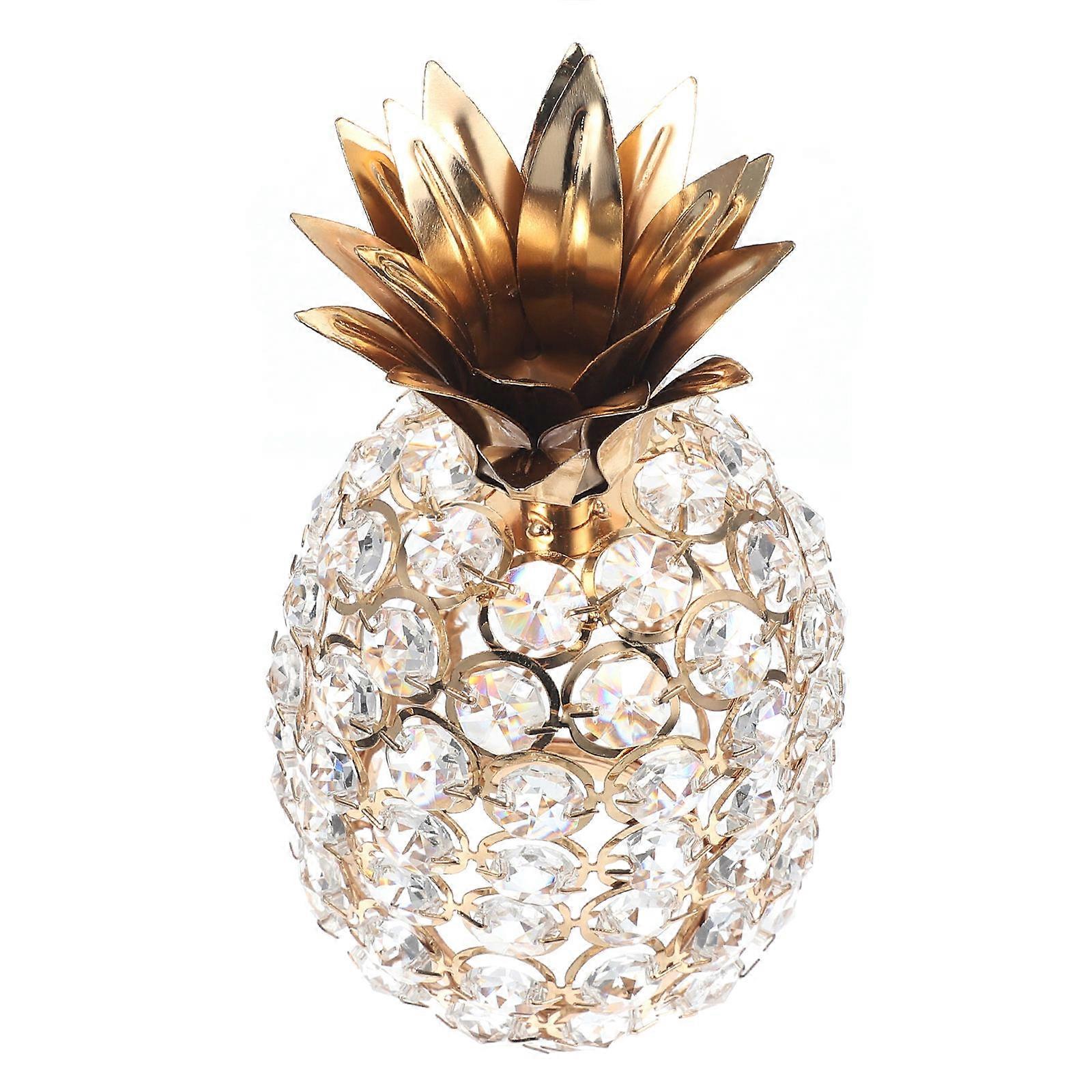 Decorative Pineapple Ornament for Office and Home 2Pcs Crystal
