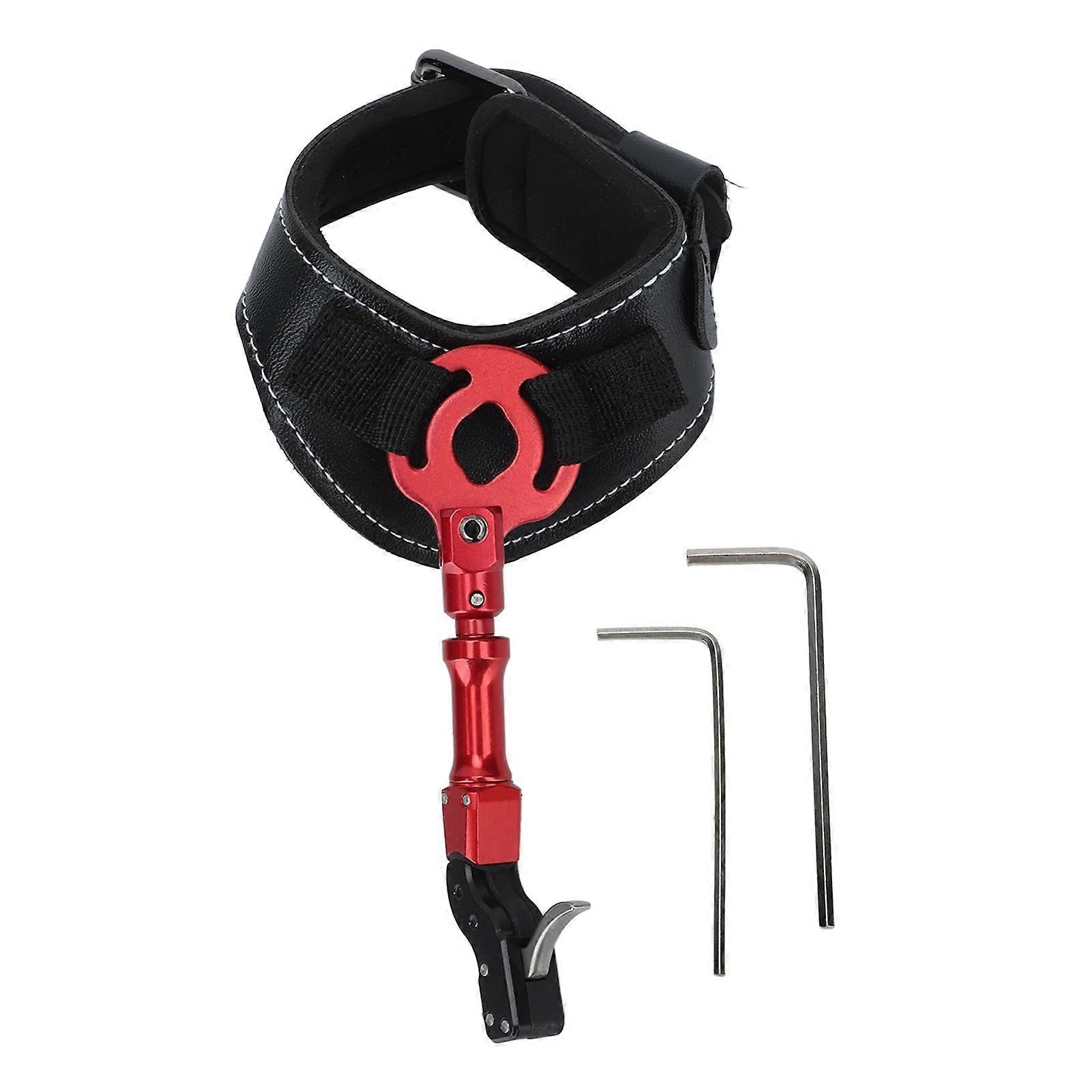 Archery Compound Bow Release Aid Trigger Bow Arrow Wrist Wristband Spreader Composite Pulley Bow Archery Accessories Red