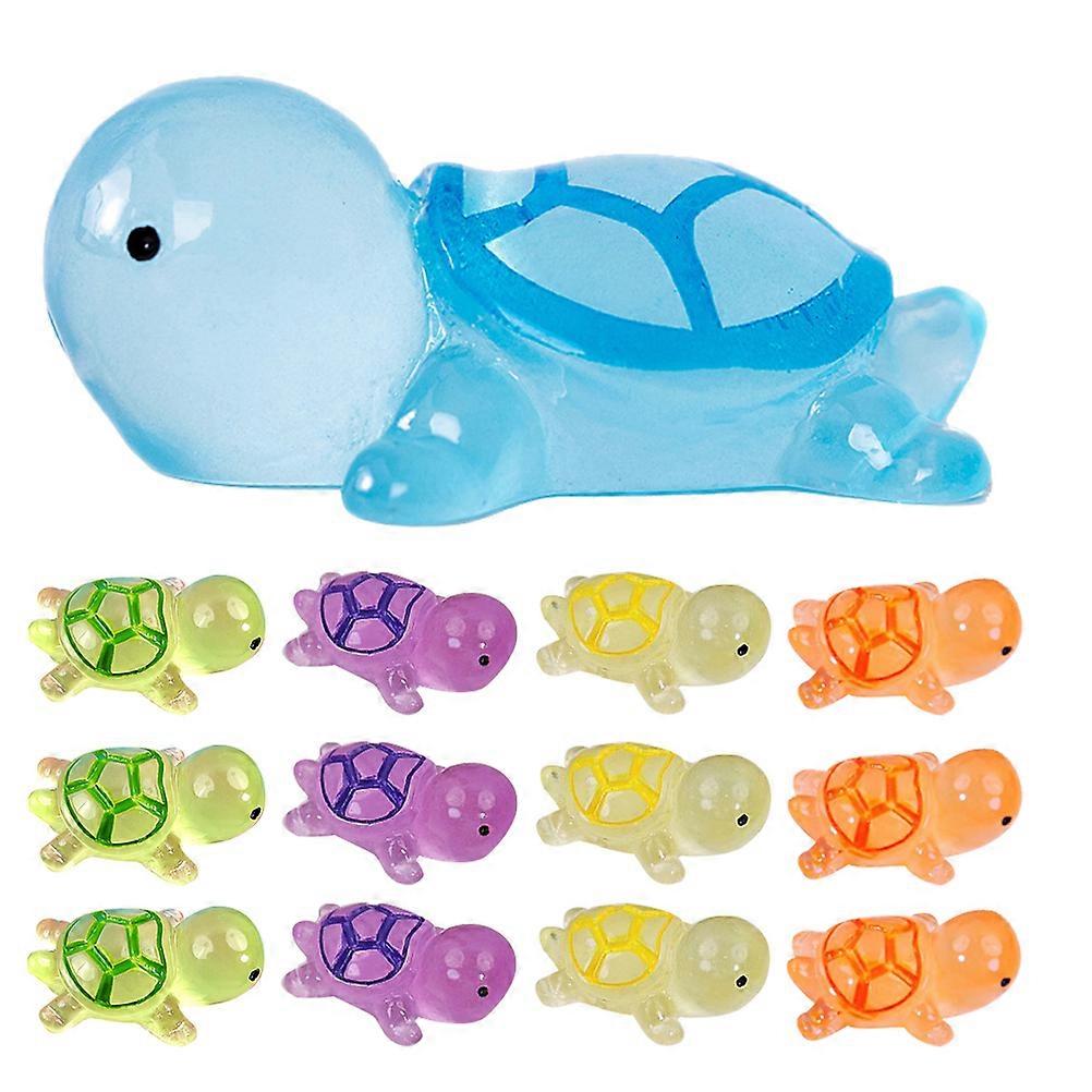 Luminous Turtle Figurines Resin Home Decor for Decoration 40Pcs