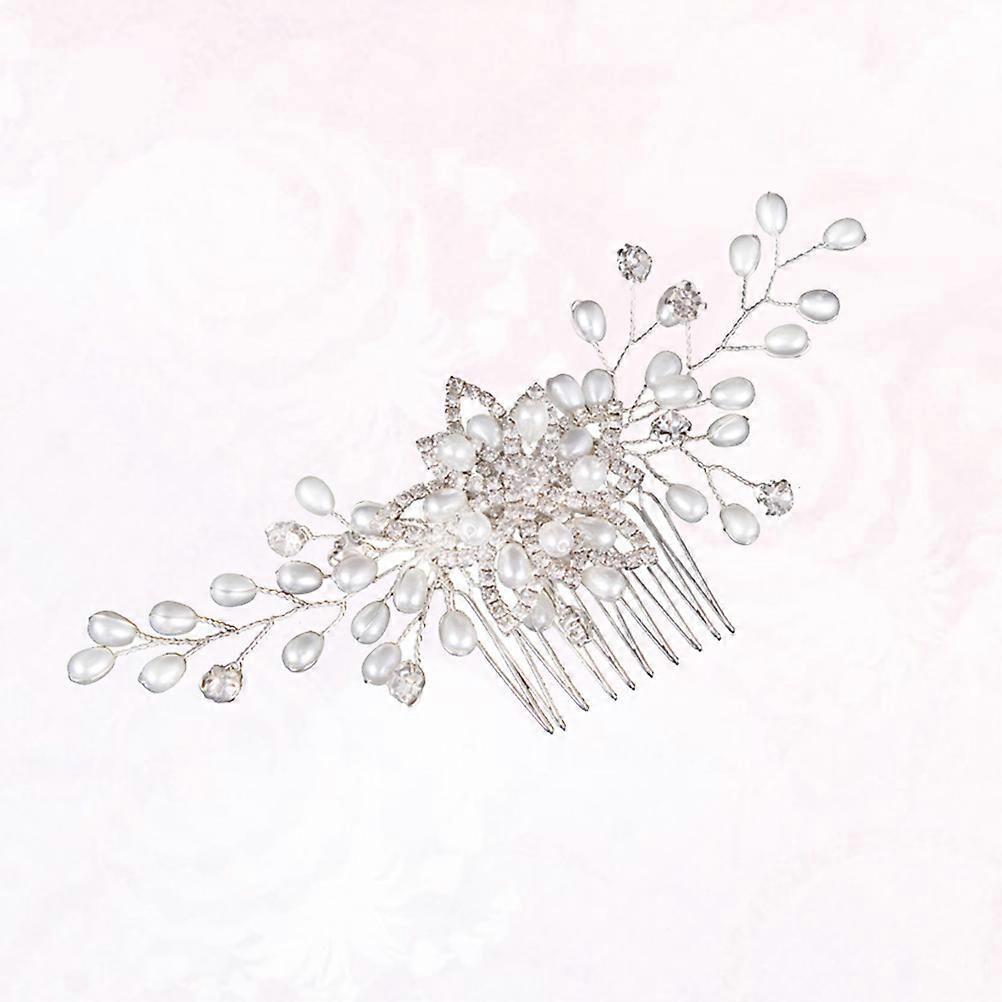 Pearl Bride Hair Comb for Decoration with Design