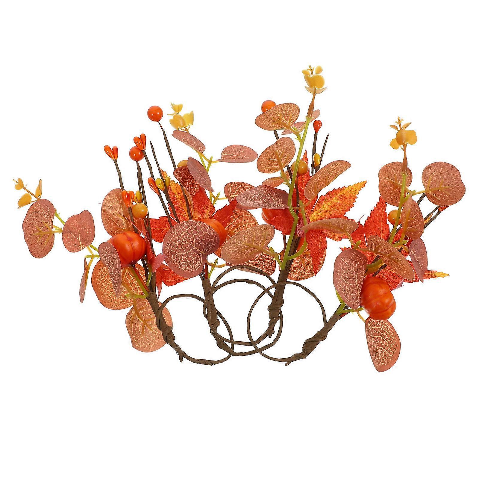 Thanksgiving Napkin Rings for Table Decoration 20Pcs Maple Leaf