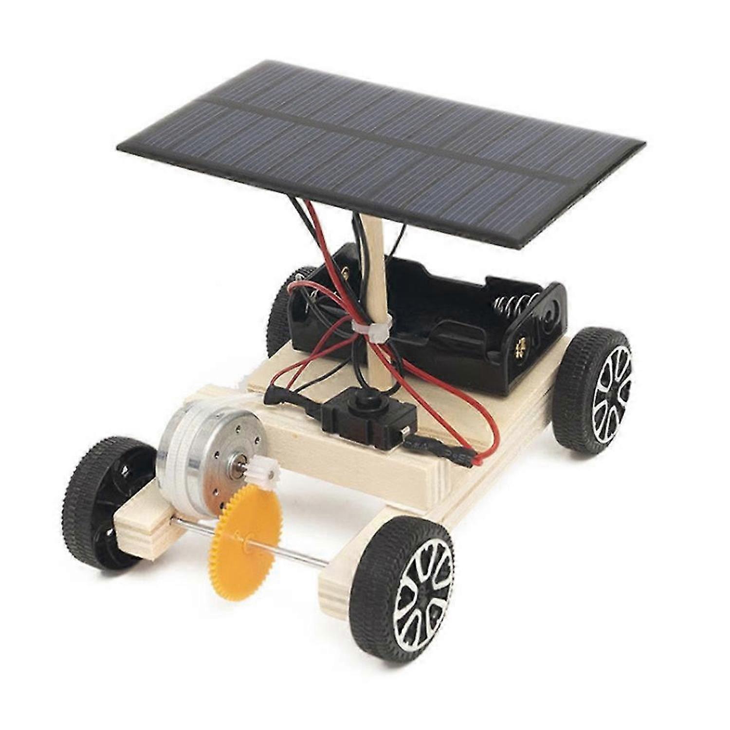 Assemble Solar Car Inventions Motor Ability of Children Active Thinking DIY Electronic Technology To