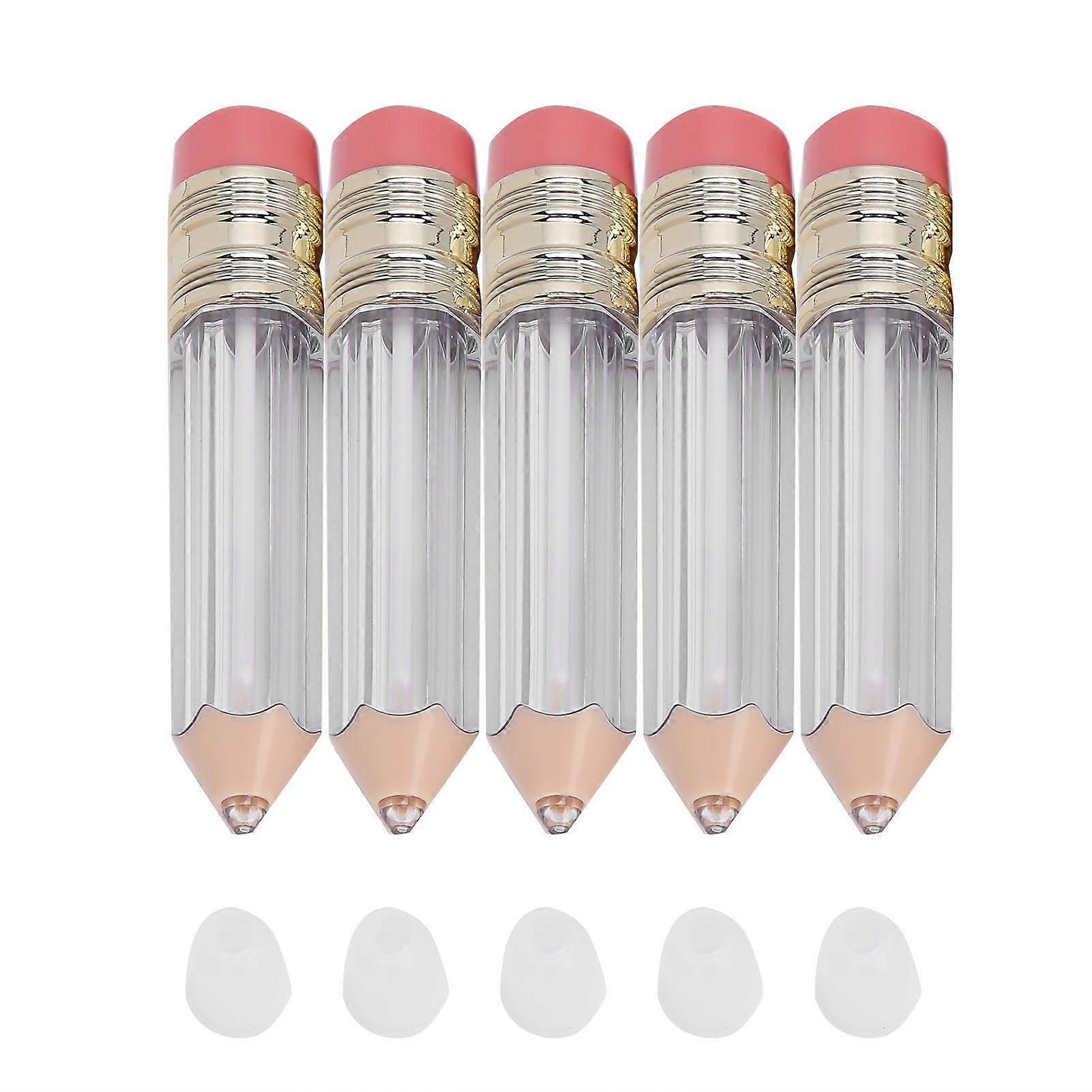 5pcs Refillable Lip Gloss Bottle DIY Empty Lip Glaze Oil Tube Container Makeup Tool