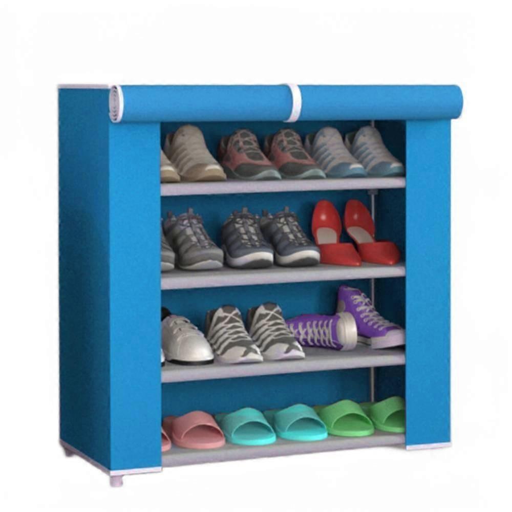 Four-layer Simple Shoe Rack, School Shoe Rack Dust-proof Storage Shoe Cabinet, Dormitory Combination