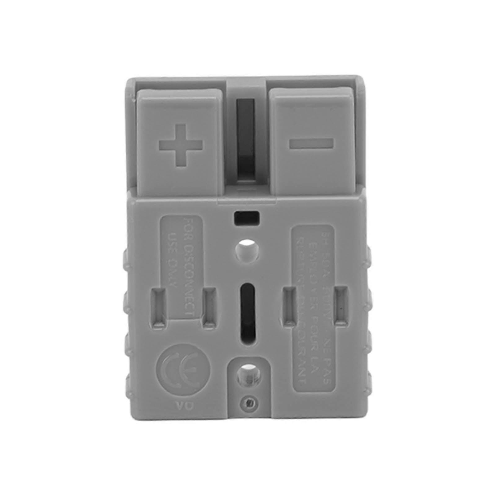 50A 600V Plug,50A 600V Connector Double Pole High Current Power Supply Plug Connector for Solar Panel Dual Battery System