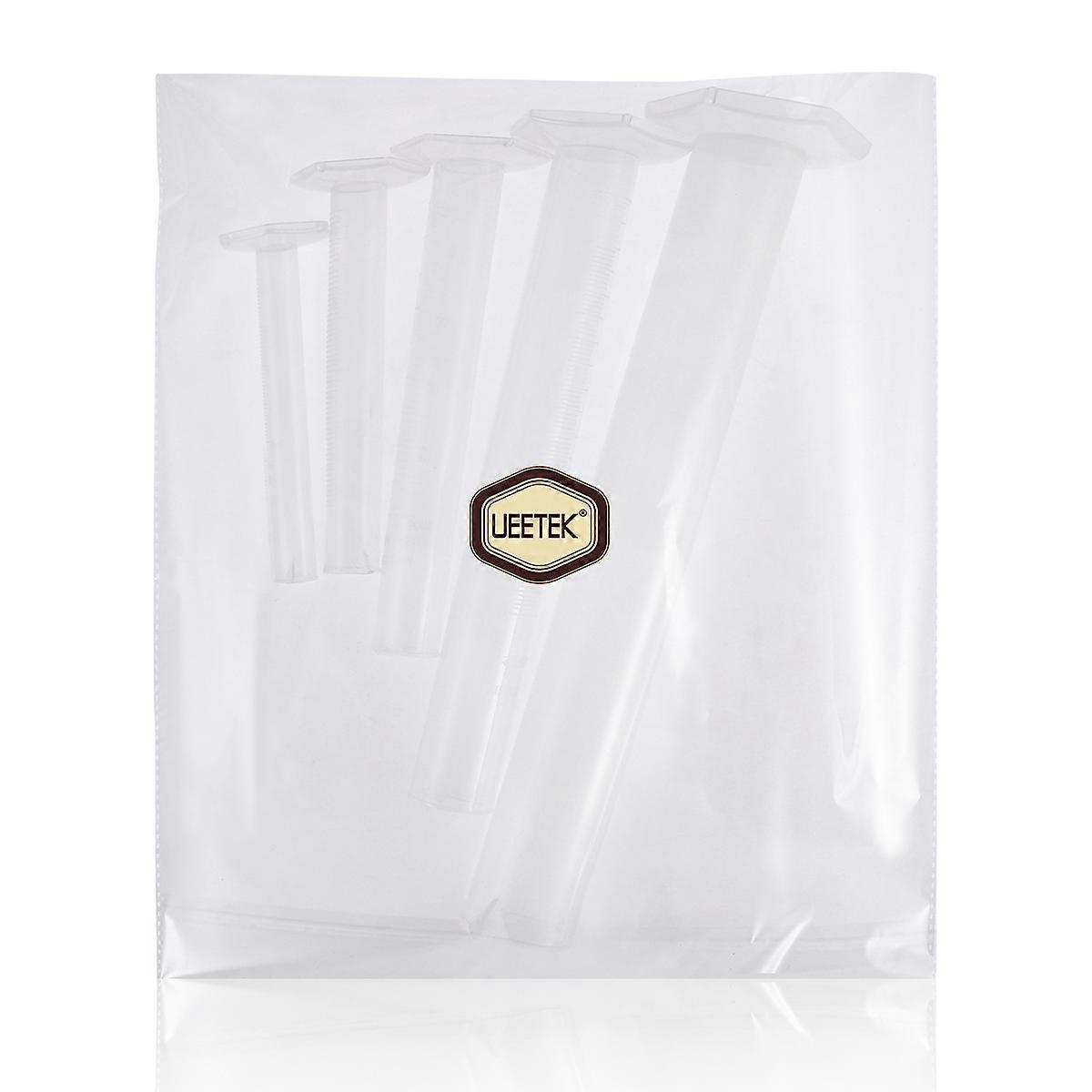 Plastic Measuring Cylinder Transparent 5Pcs Set for Laboratory Measurements