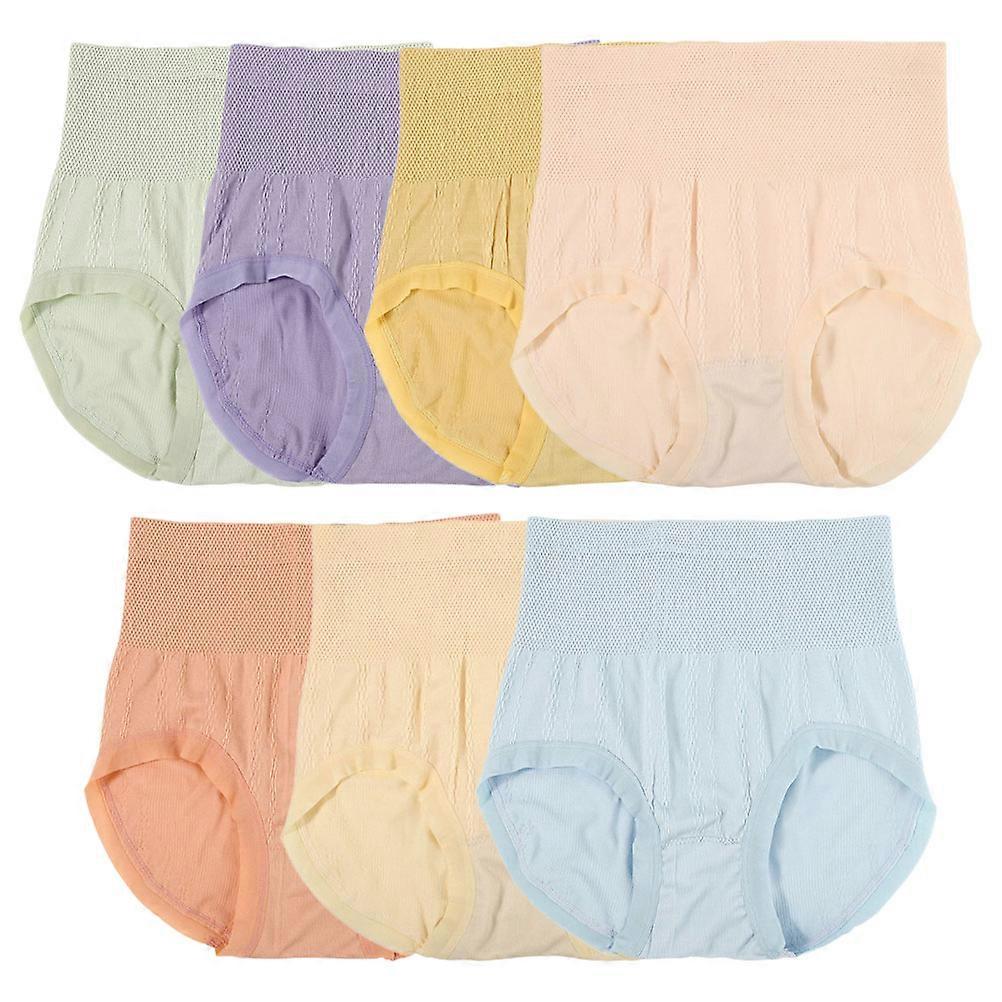 14 Pcs Comfortable No Trace Women's Stretch Underwear High Waisted Briefs Size L Suitable For Postpartum Use With Full Coverage
