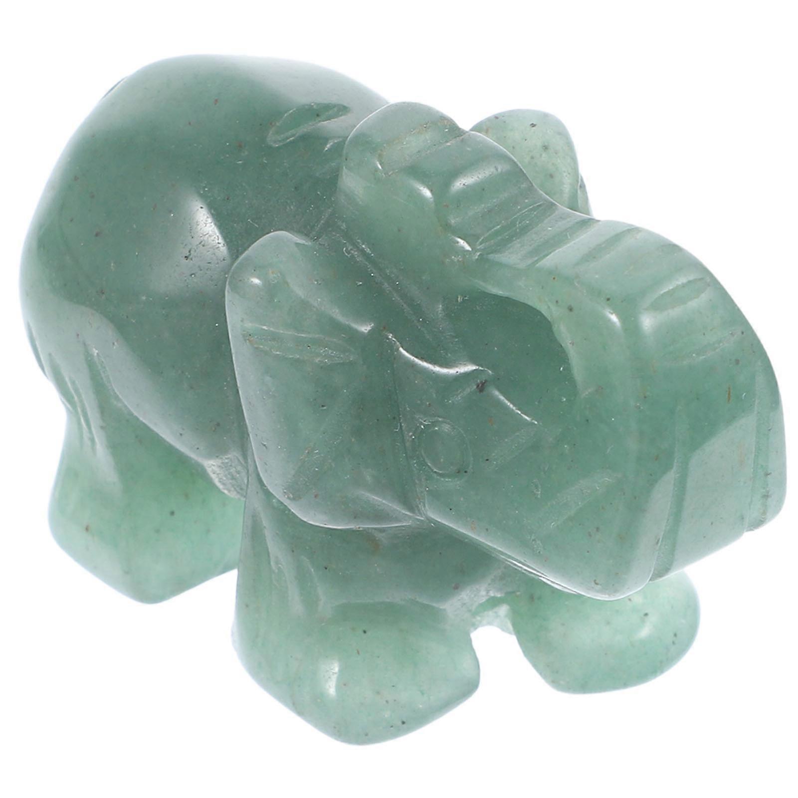 Elegant Crystal Elephant Figurine 2Pcs Ideal Decoration For Study And Office In Unique Praying Shape