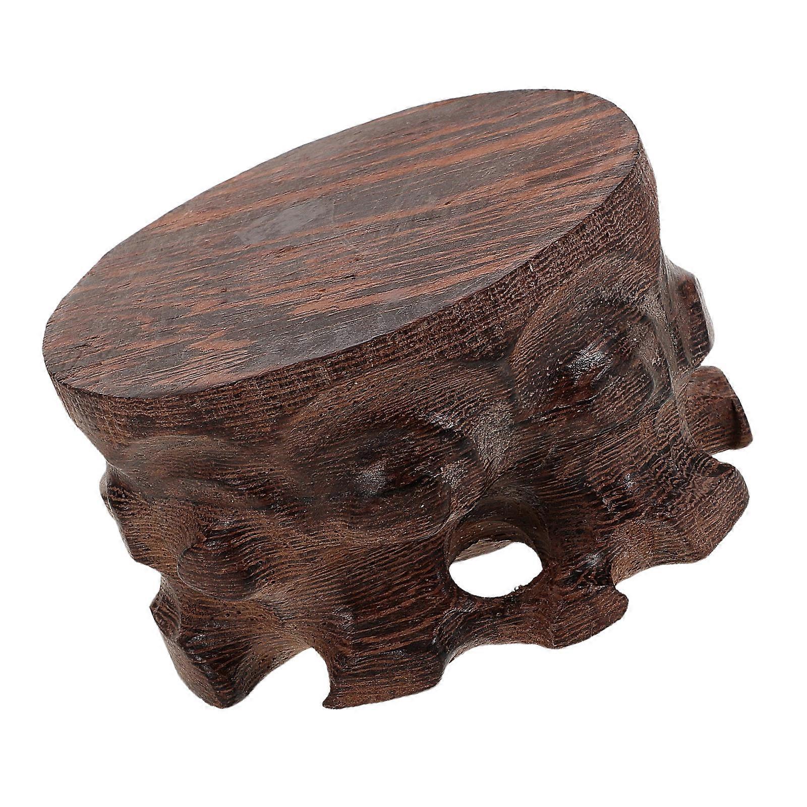 Wooden Pedestal For Displaying Vases And Decorative Items 3.9X3.9X2.3In 1Pcs