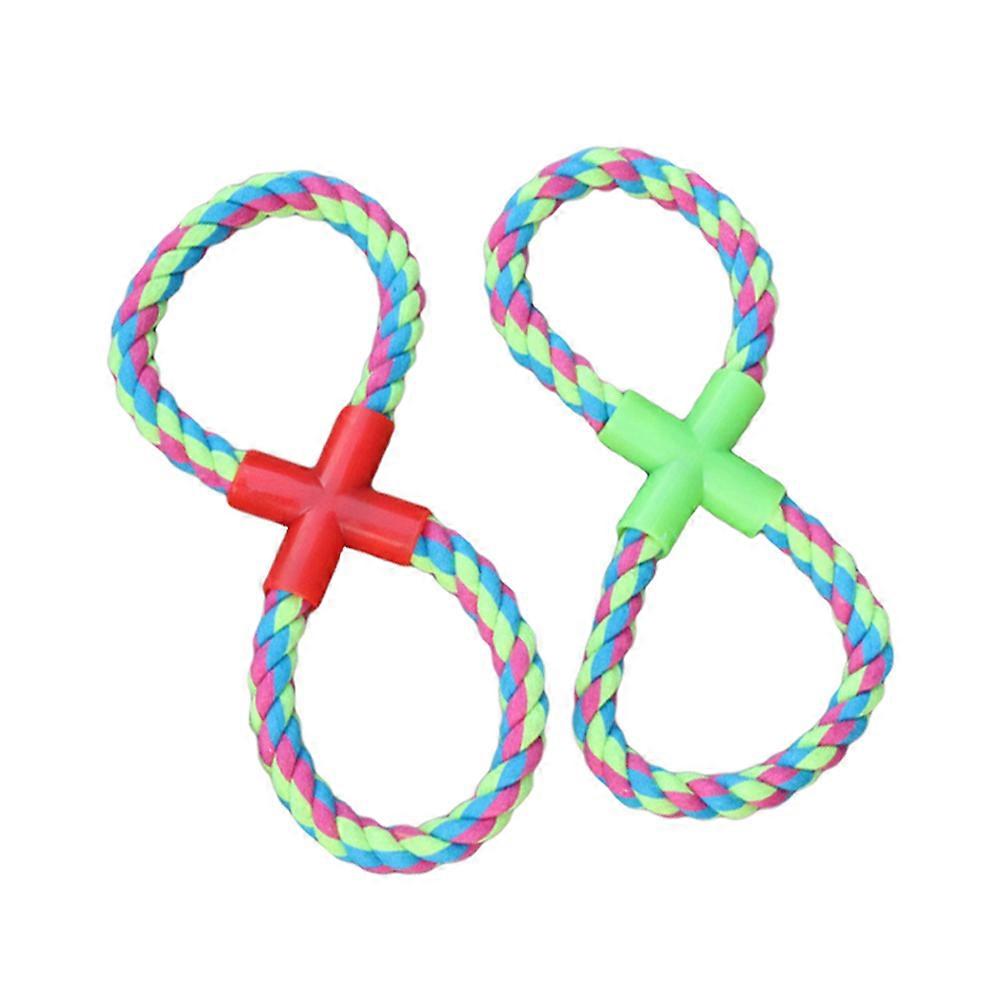 Dog Grinding Toy Pet Chew Toy 8-Shaped Ability Assorted Color 28.00X7.00X2.00cm 2Pcs