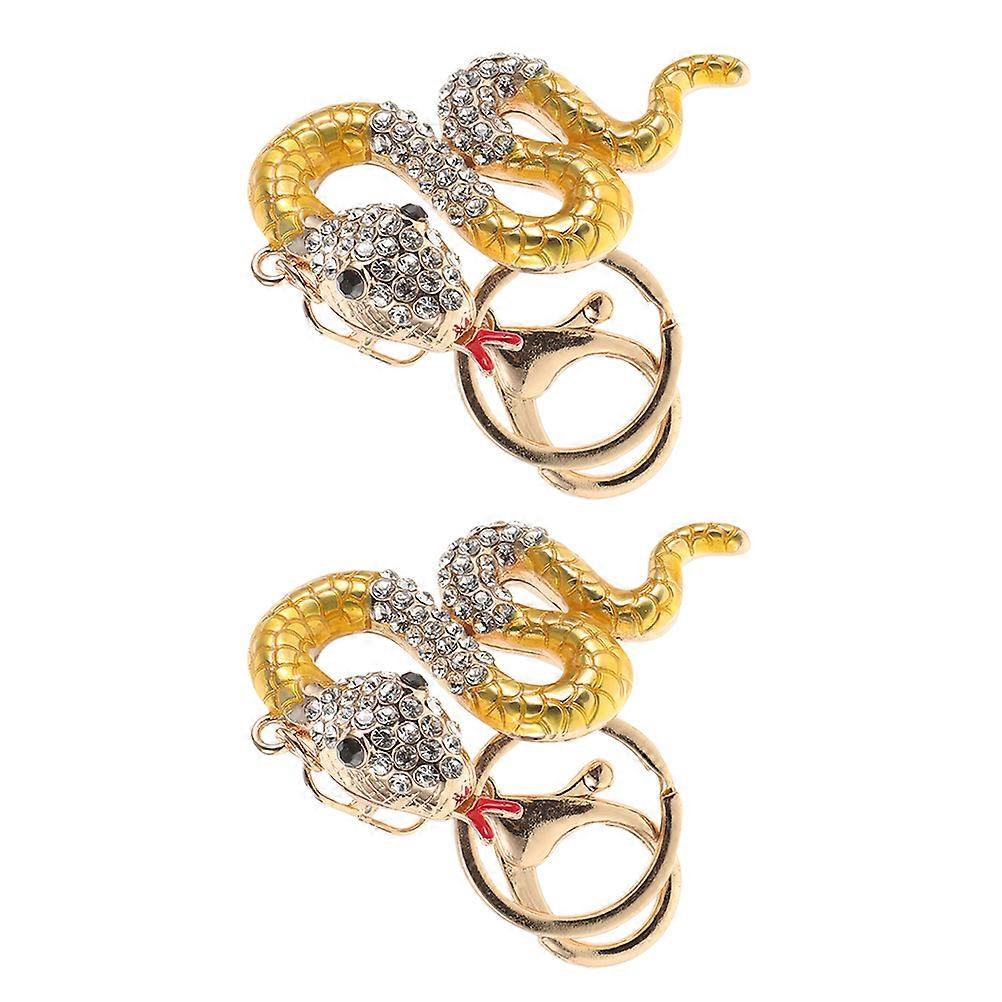 Snake Keyring Chinese Zodiac Metal for Decor 6Pcs Set