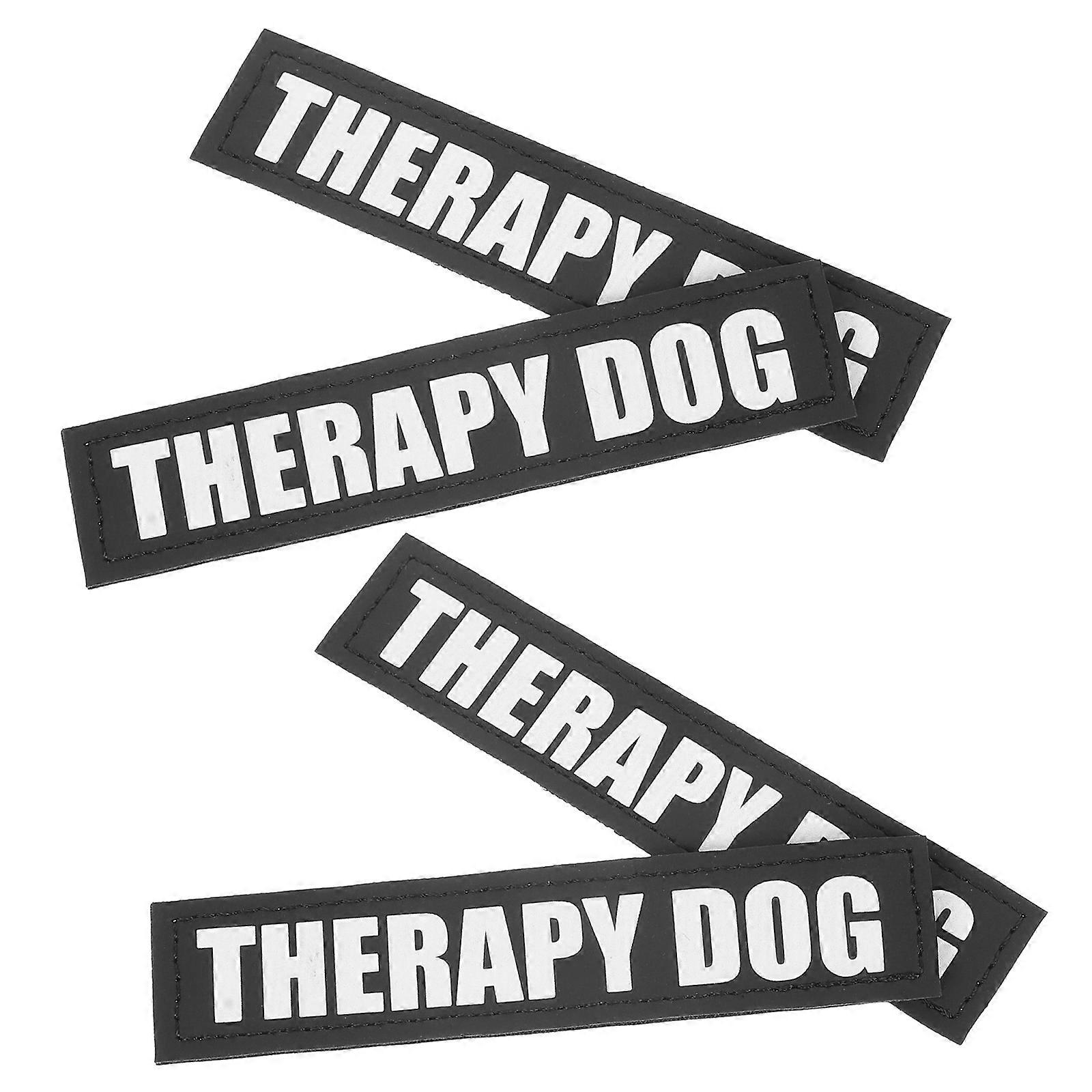 Reflective Dog Vest Patches For Harness Designed For Pet Owners With 4 Pairs