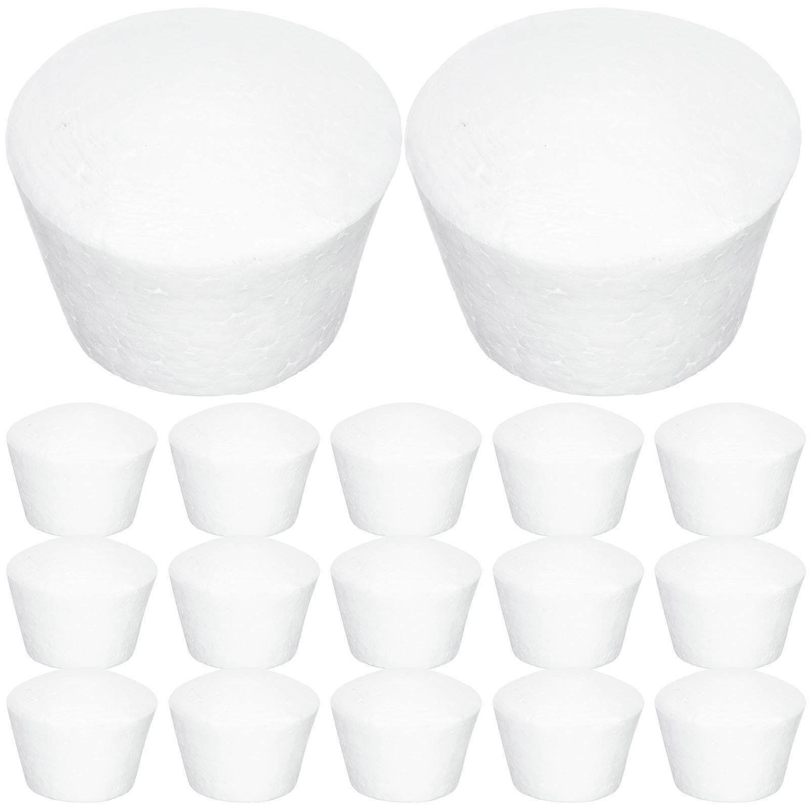Foams Cake Model for DIY Decorating 160Pcs White Foam Cupcake Muffin