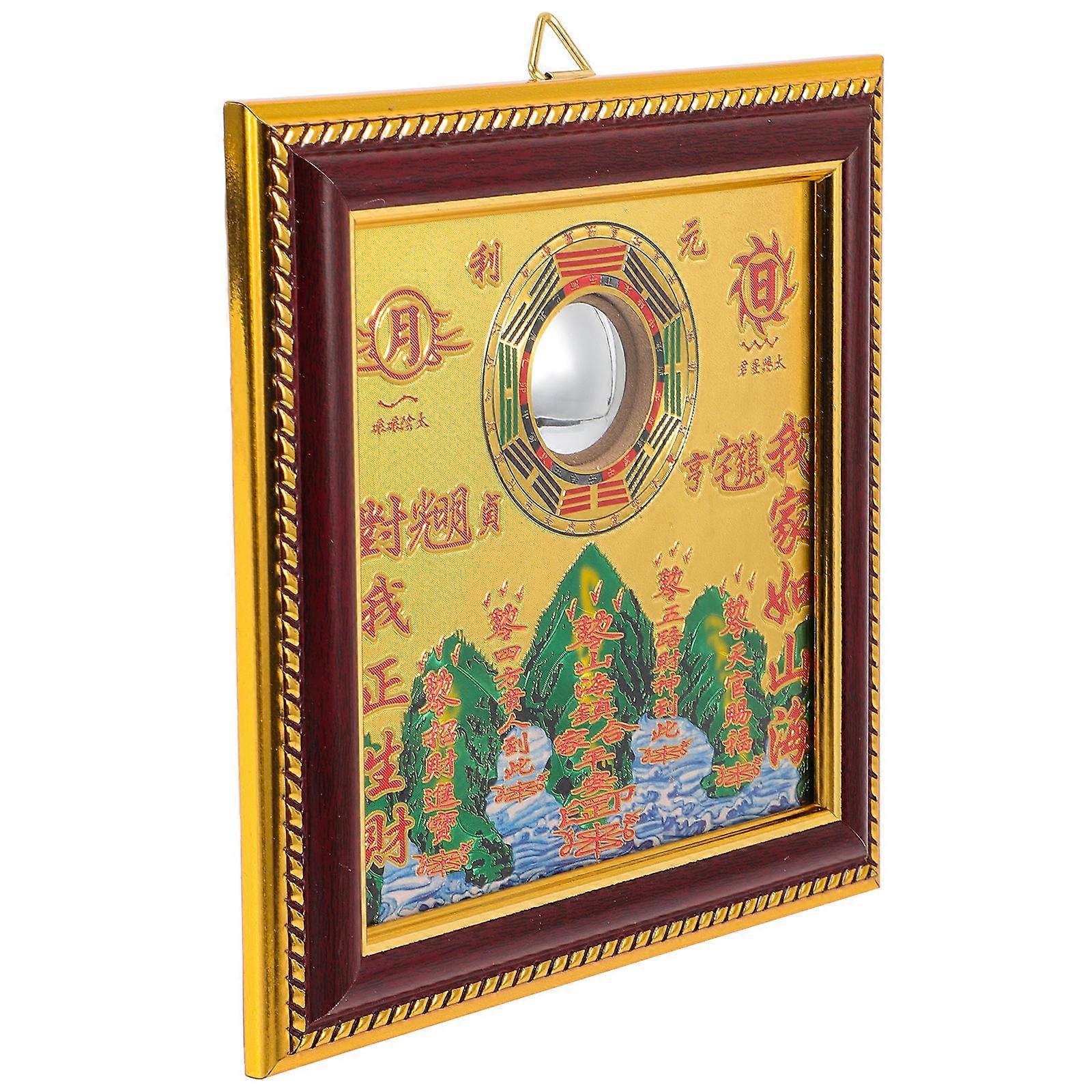 Blessing Decoration Eight Trigrams Mirror for Fengshui Ornament 2Pcs