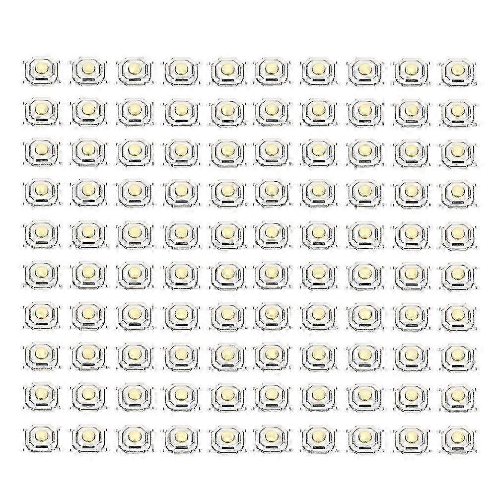 100Pcs Tactile Push Button Switch Plastic Light Touching Patch SMD 4 x 4 x 1.5mm 2025