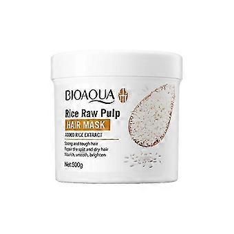 25-26 Rice Raw Pump Hair Mask, Rishårinpackning, Reparera skadat hår, Mot torrhet, Dubbla toppar, Trassel och håravfall, Hårinpackning