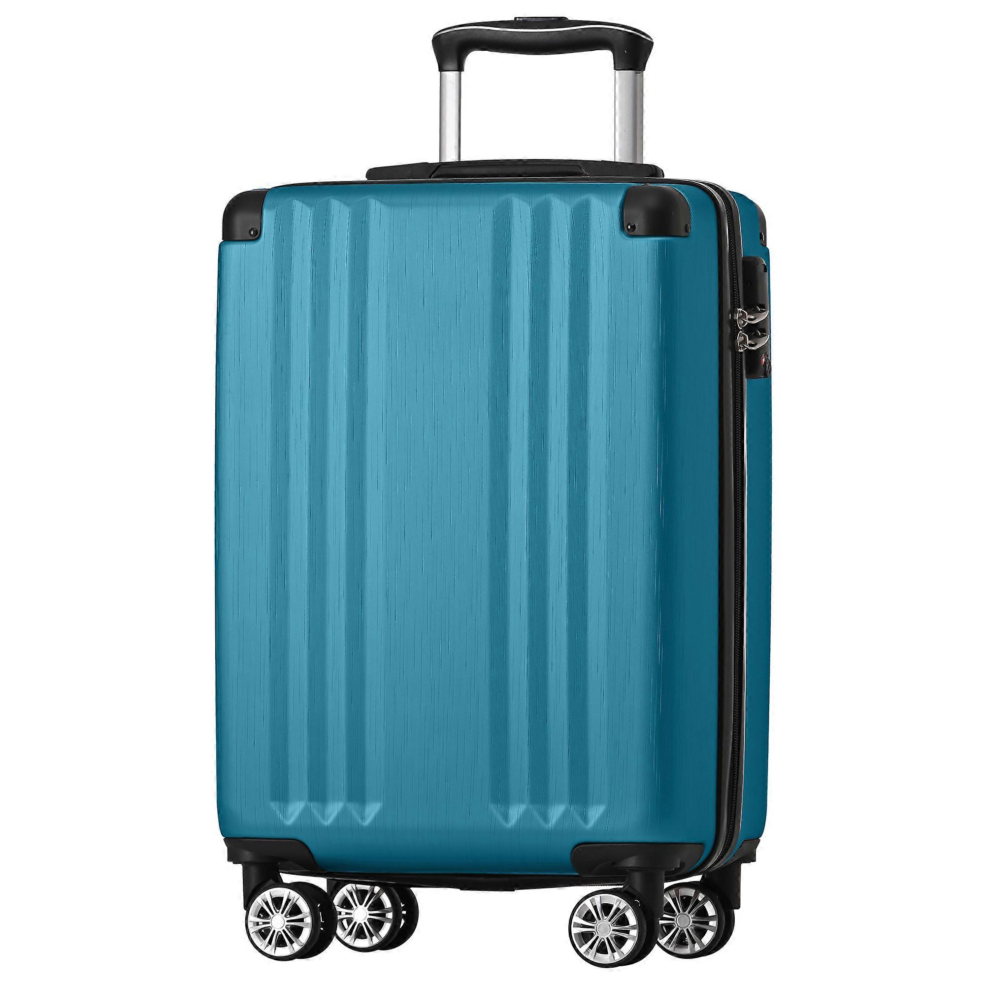 Hard Shell Suitcase 4 Wheels TSA Lock ABS Green Carry-On