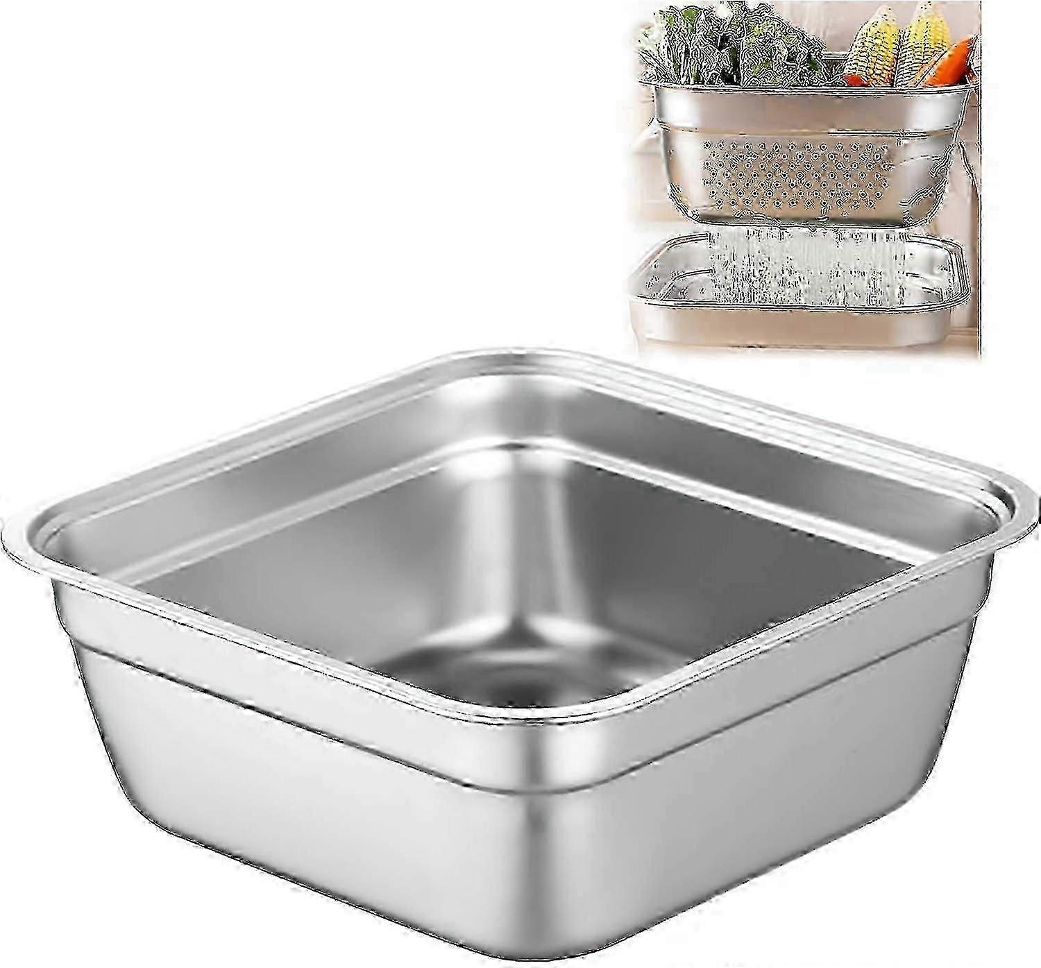 bac à vaisselle en acier inoxydable multi-usages 31x31