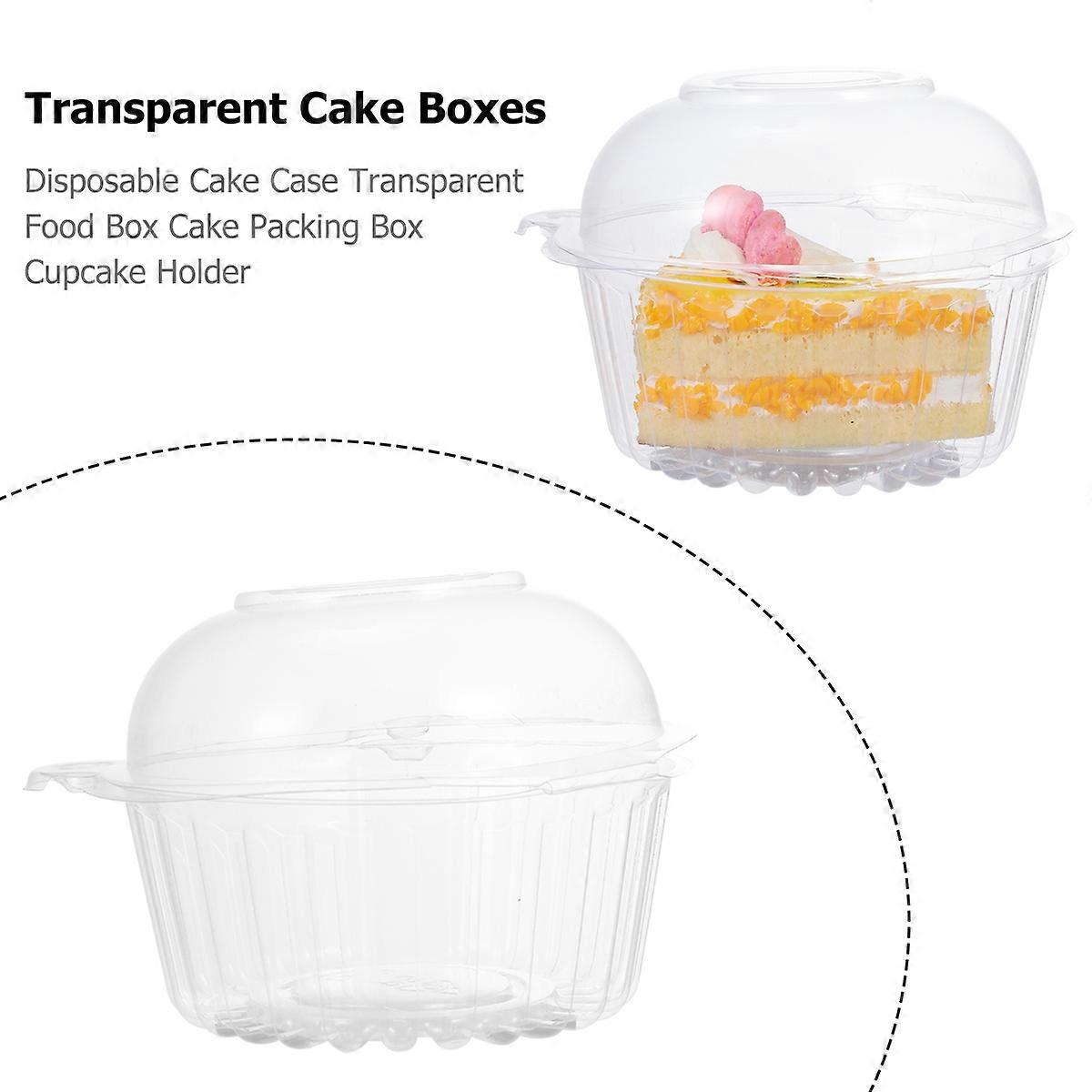 Cupcake Container Protective Lid For Customers Food Storage 100Pcs