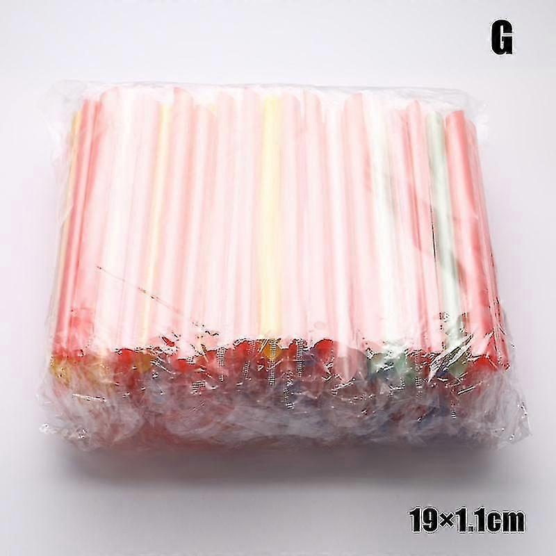 100pcs Plastic Straws Milkshake Wide Disposable Bubble Tea Drinking Straw Large