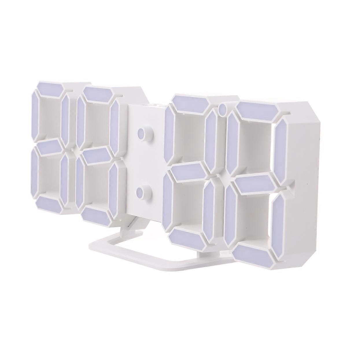 Digital Wall Clock 3D LED Alarm Clock with Alarm Function 2Pcs for Home Use