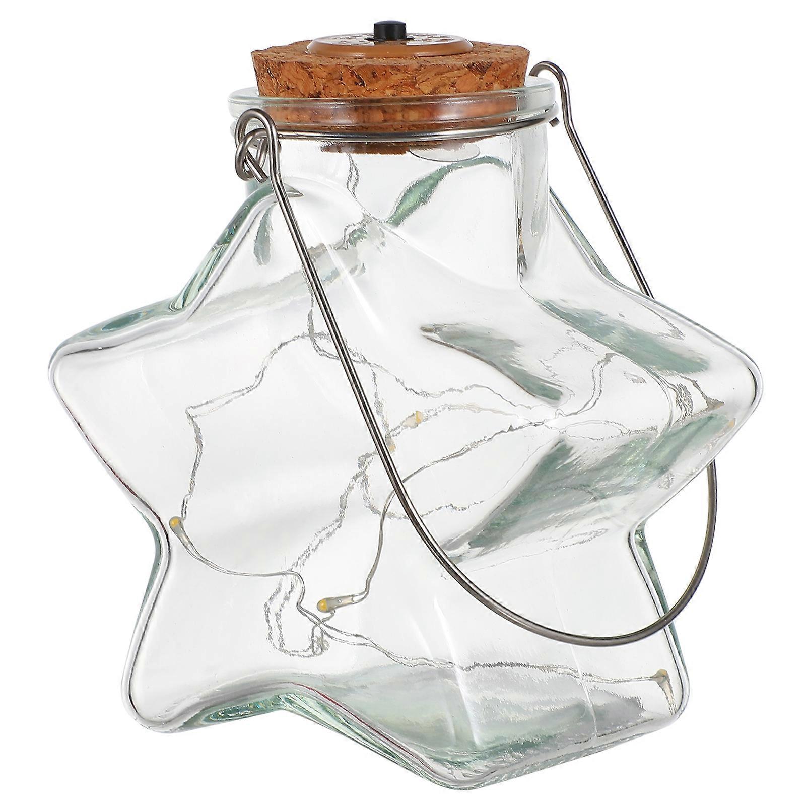 Hanging Night Light Transparent Glass Jar Light with Multi Use for Decoration
