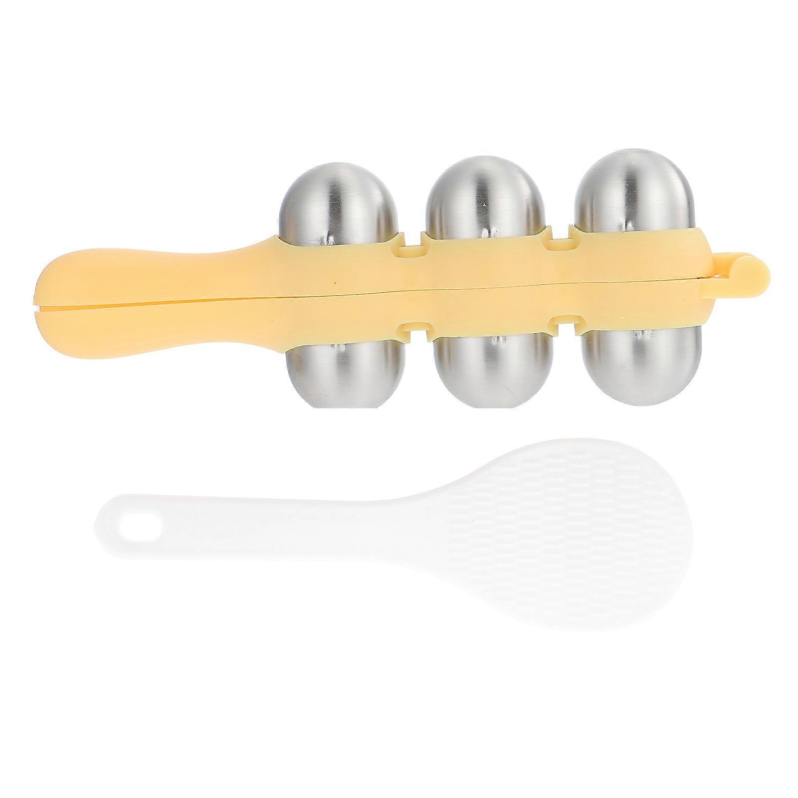 Rice Ball Molds Shaker Set For Bento Mould Easy To Clean Scandinavian Style 18X6.5X4.5CM Stainless Steel 1Set