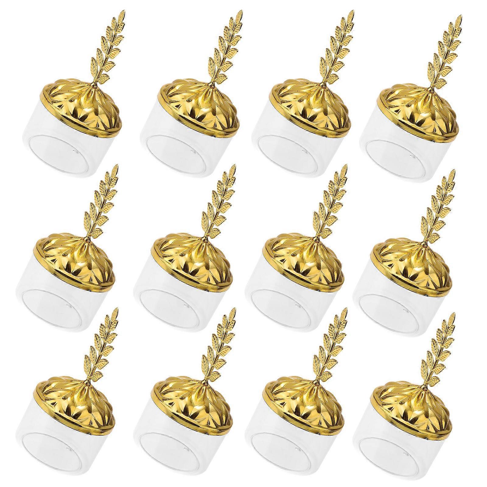 Plastic Wedding Gift Boxes for Storage Use 24Pcs Golden Party Boxes