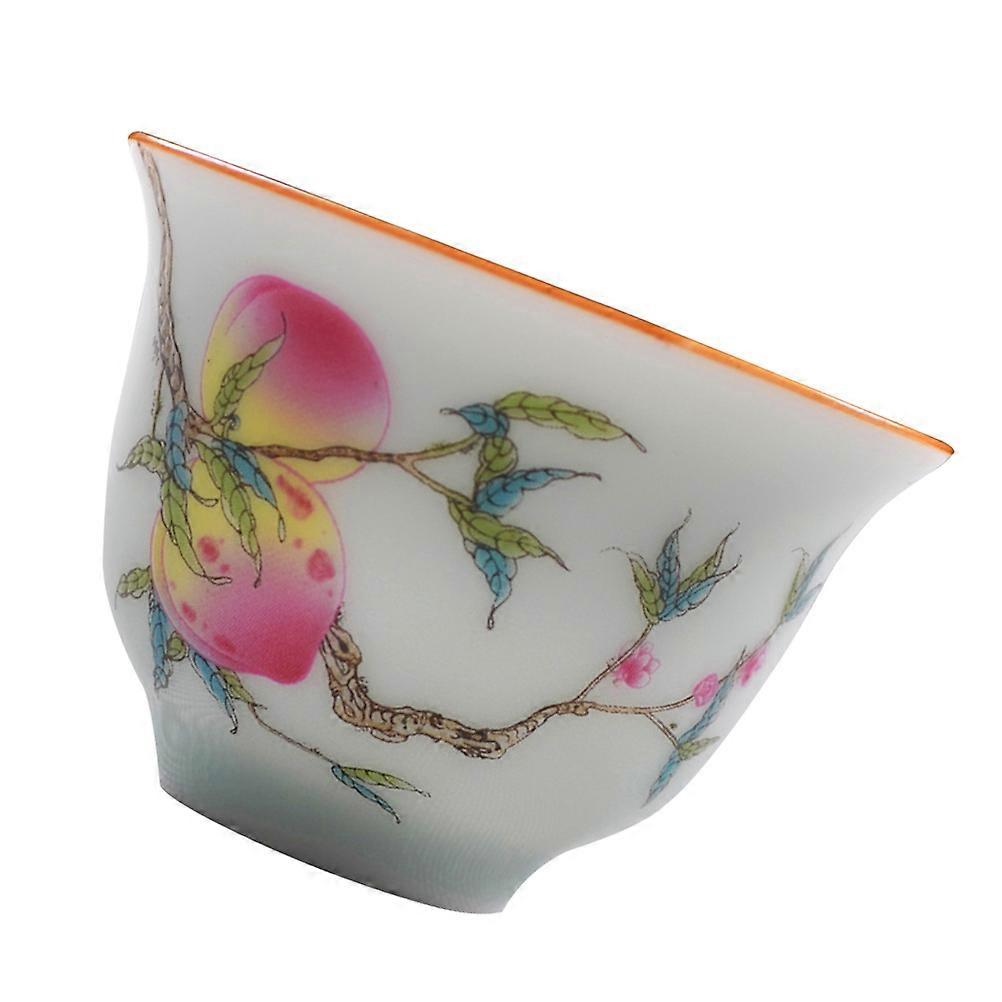 Ceramic Tea Cup Simple Shape Tea Lovers Reception Room 6X6X4.2CM Storage 1Pcs